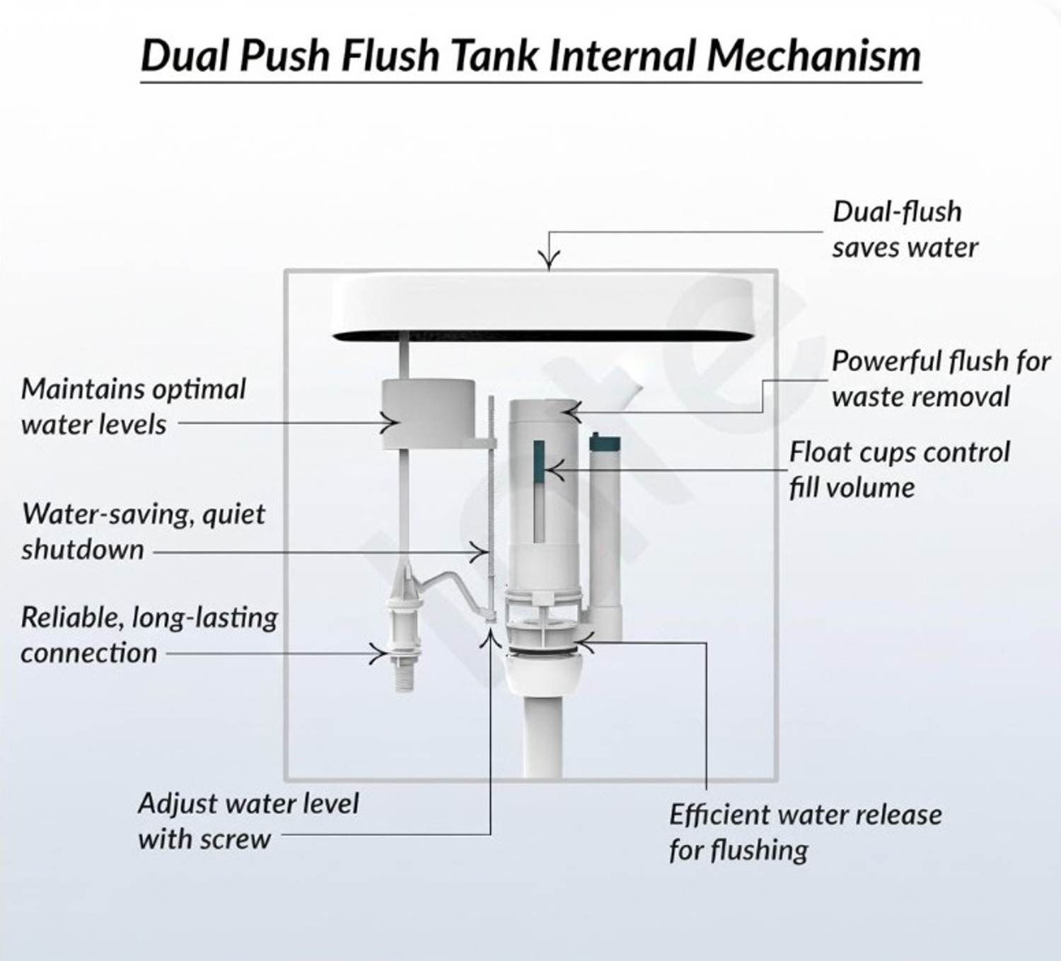 Image of Flipkart SmartBuy Classic White Toilet Flush Tank 10L Dual Flush Cistern Durable Polypropylene | Dual Flush Tank