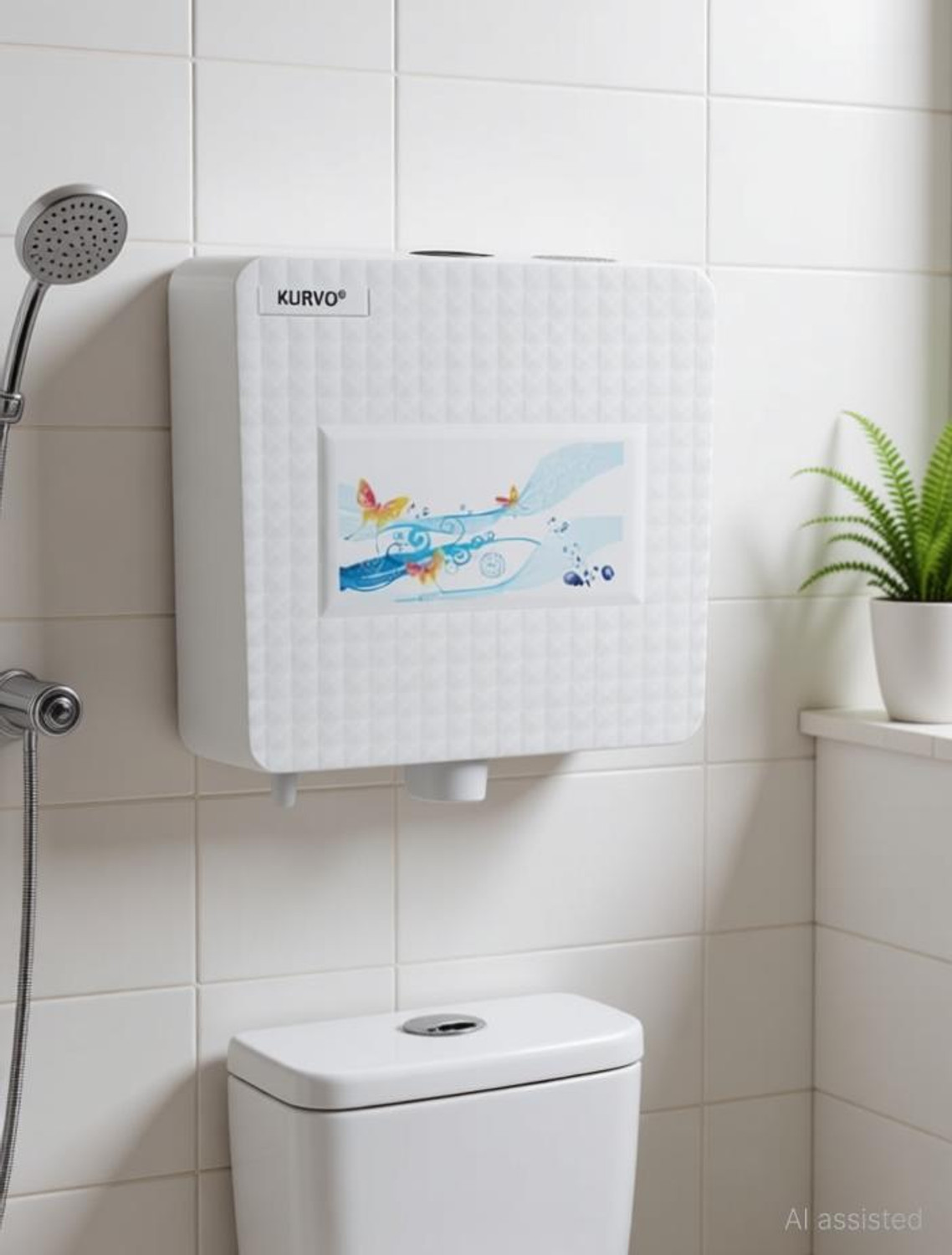 Image of Kurvo CS-201 Single Flush Tank (White 10 L)