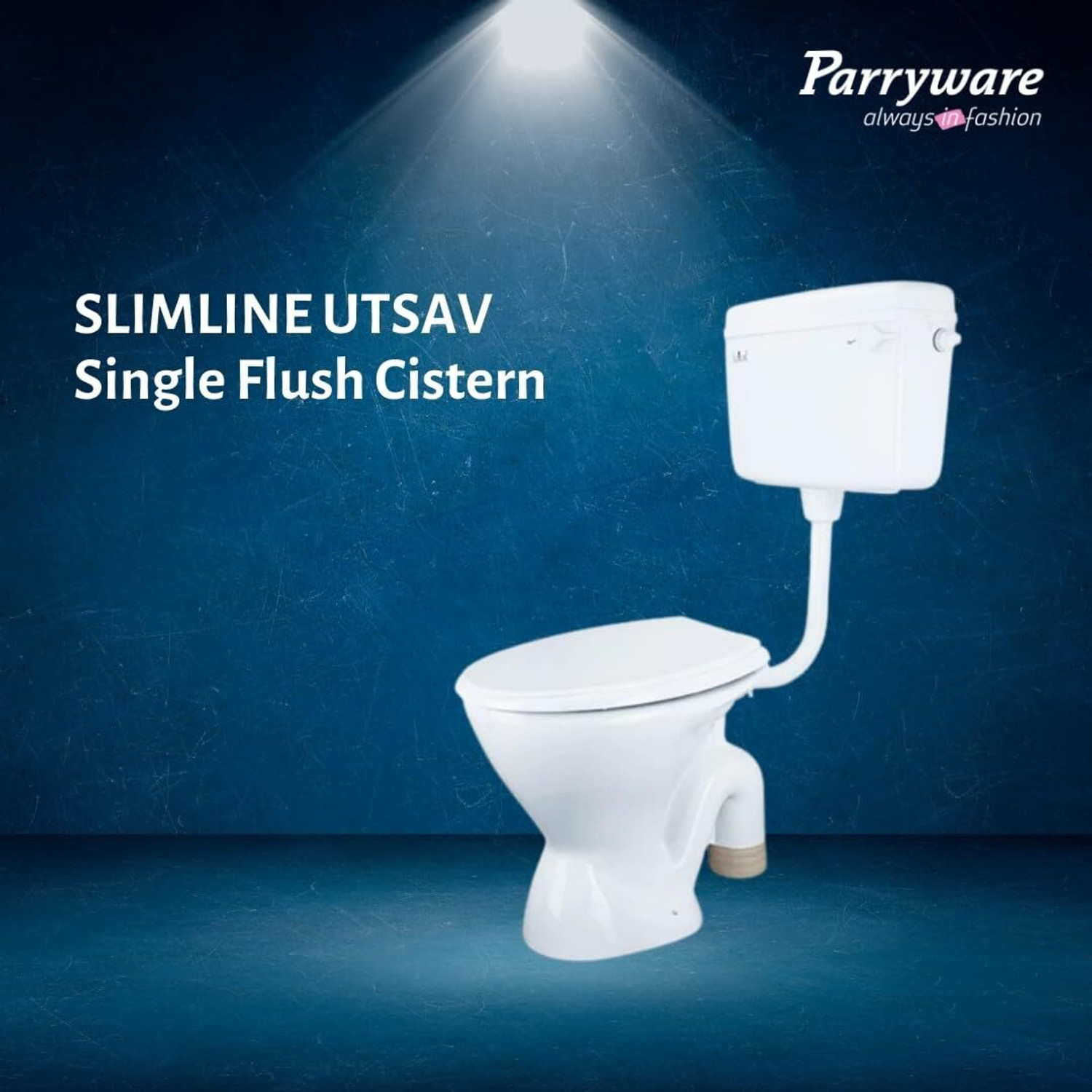 Image of Parryware Uno Flush Cistern for Bathroom | Space Saving Slim Tank set of 1 pic 107 Single Flush Tank (White 8 L)