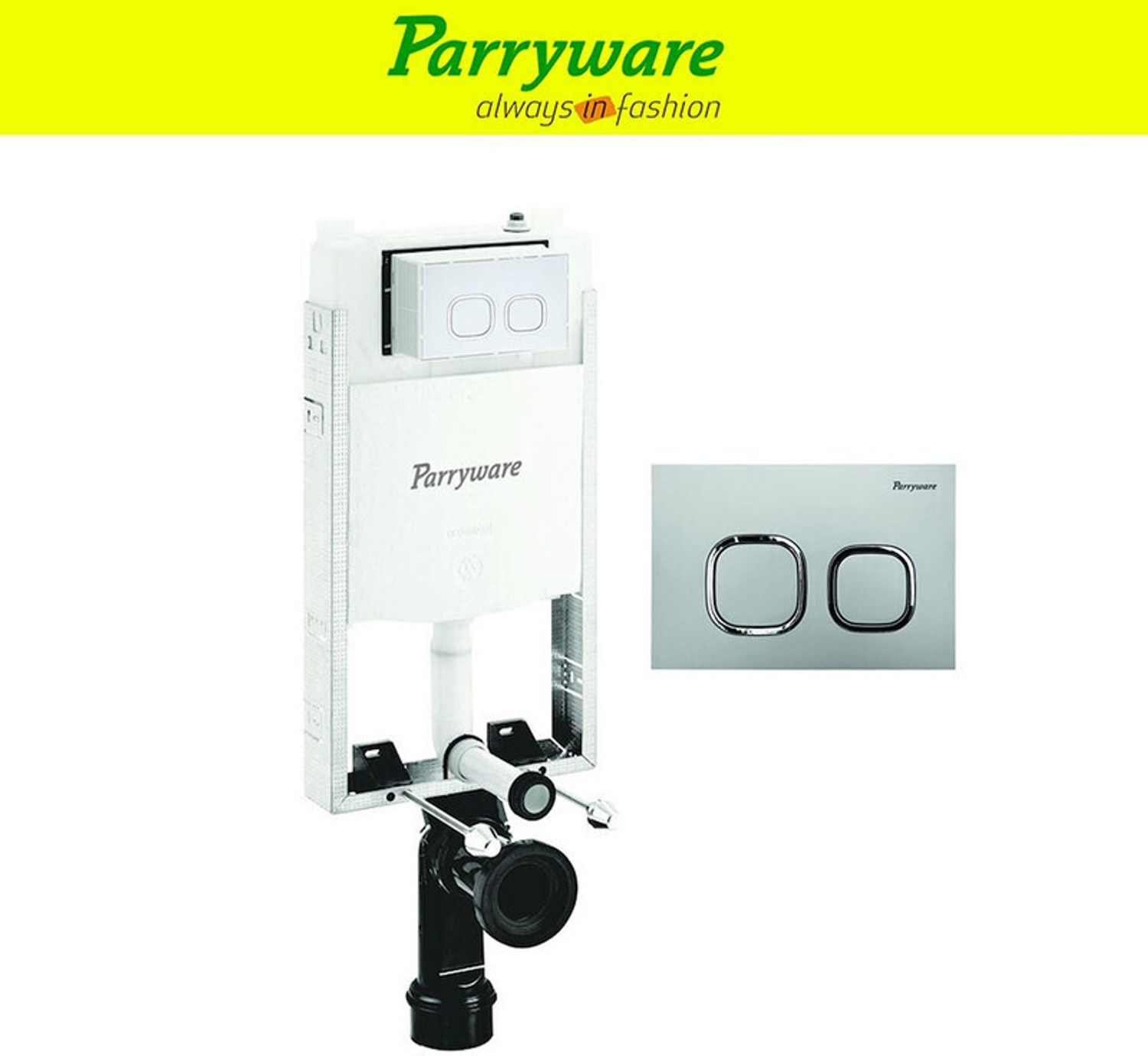 Image of Parryware Half Frame Concealed Cistern with upper part 061 Dual Flush Tank