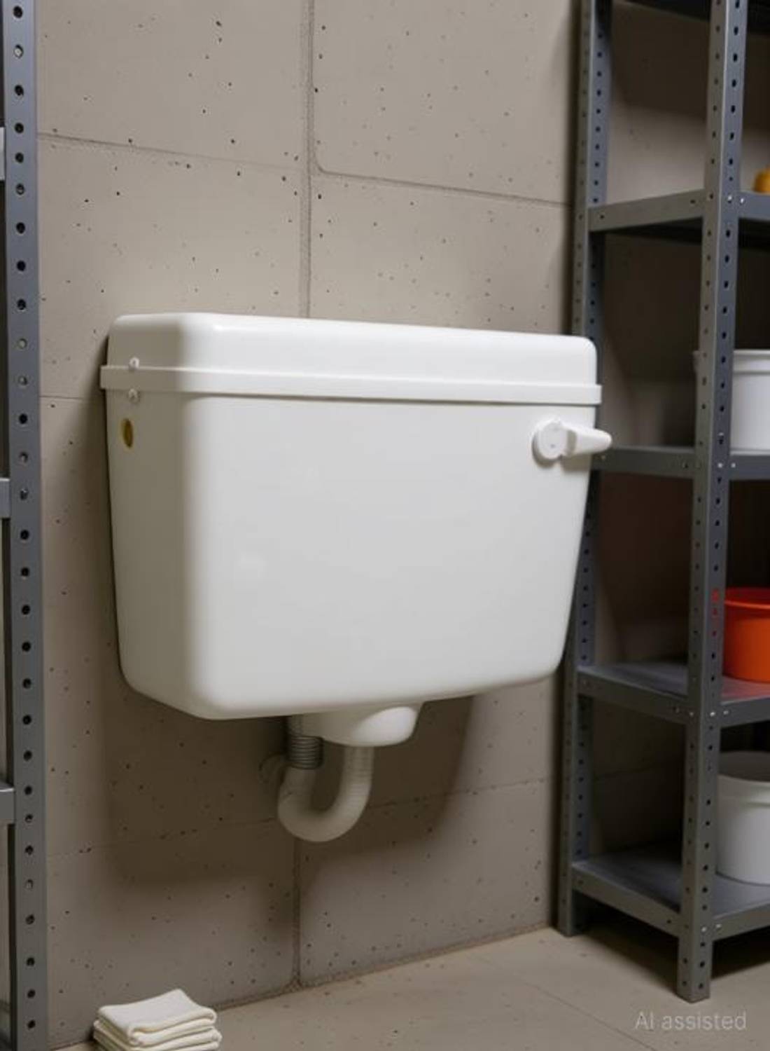 Agamya International Side Handle Flushing Cistern Flush Tank 10 Liter Capacity With All Accessories Single Flush Tank