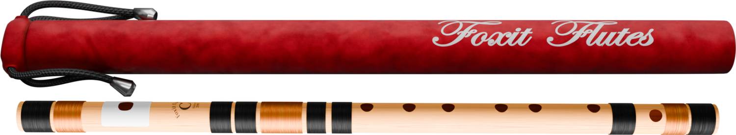 Foxit C Natural 7 Hole Bansuri 19 inch Fiber Flute