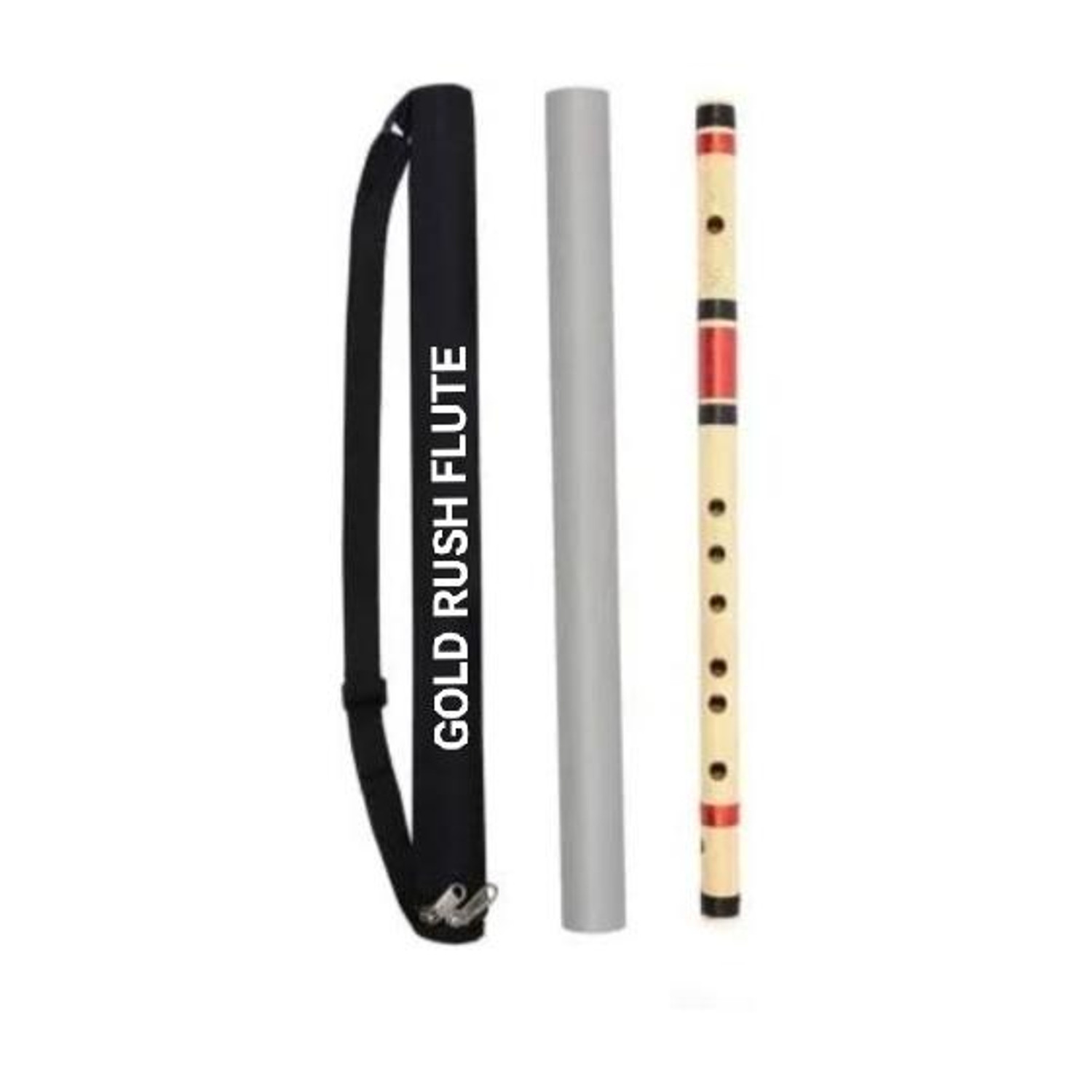 Image of Gold Rush C Scale Middle Professional Right Hand Size Bansuri 19.5 Inch Bamboo Flute