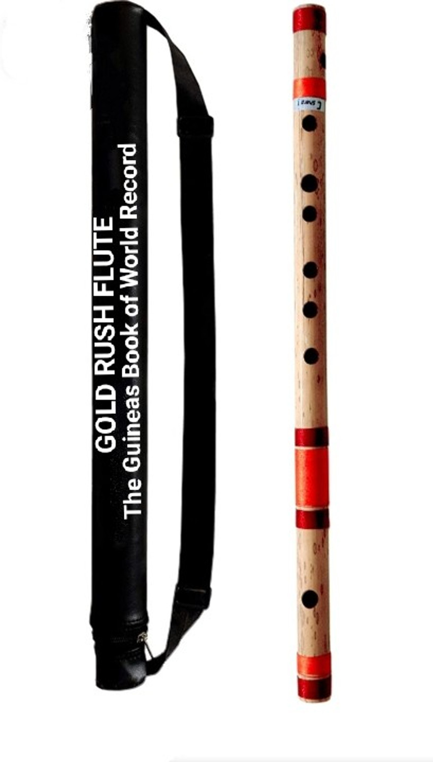Image of Gold Rush C Sharp Middle Professional Scale Right Hand Flute (Bansuri) 18.5 inch Bamboo Flute
