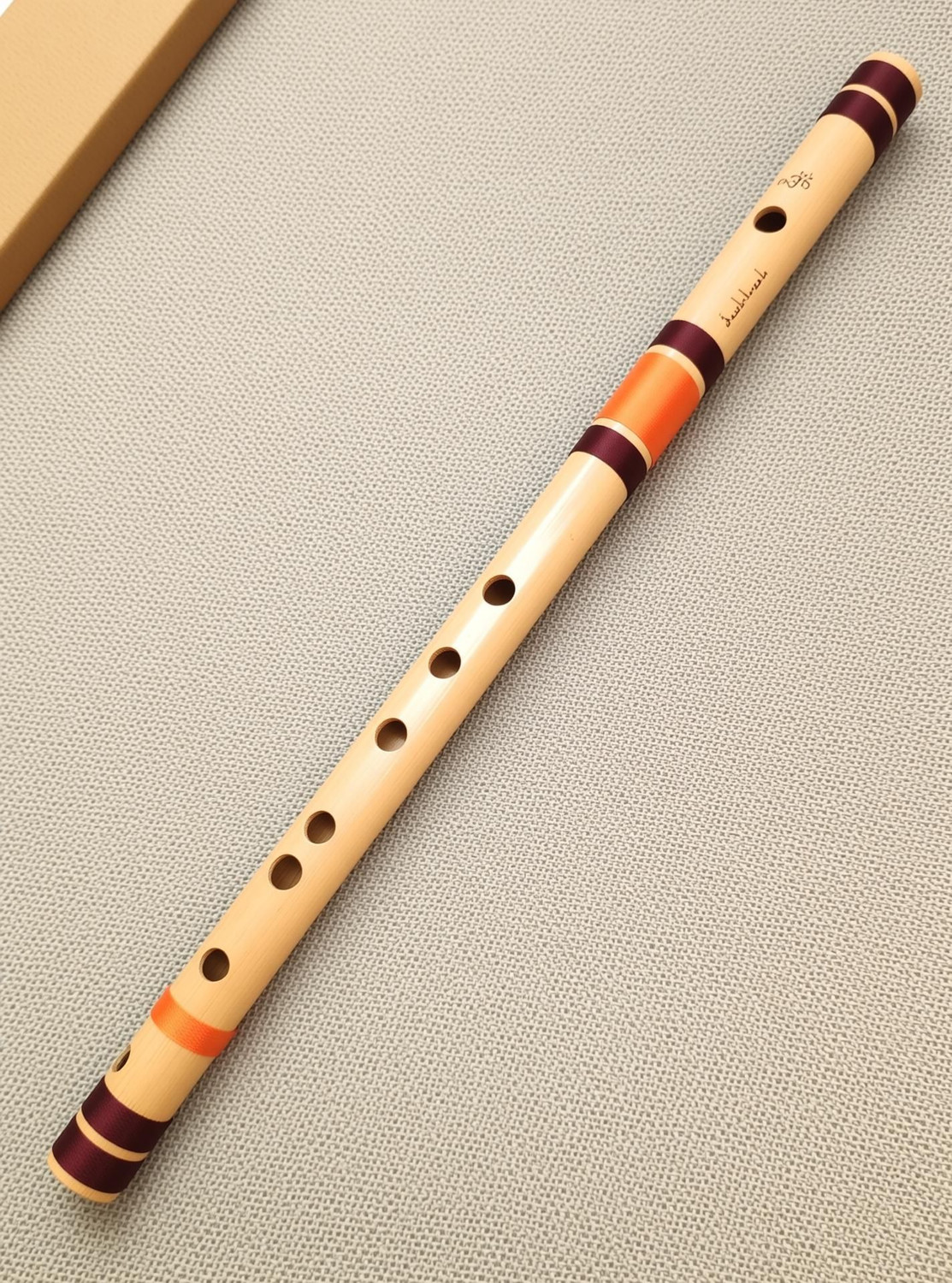 Image of Punam Flutes B Natural Base Premium Bansuri (Right Hand) 20.4 inches Bamboo Flute