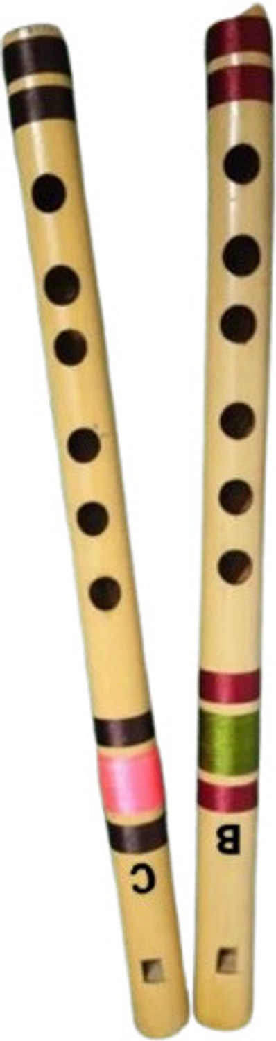 Image of HEAVEN Flute B Tune & C Tune Two Pieces Straight Bansuri 13 & 14 inch well tune Bamboo Flute