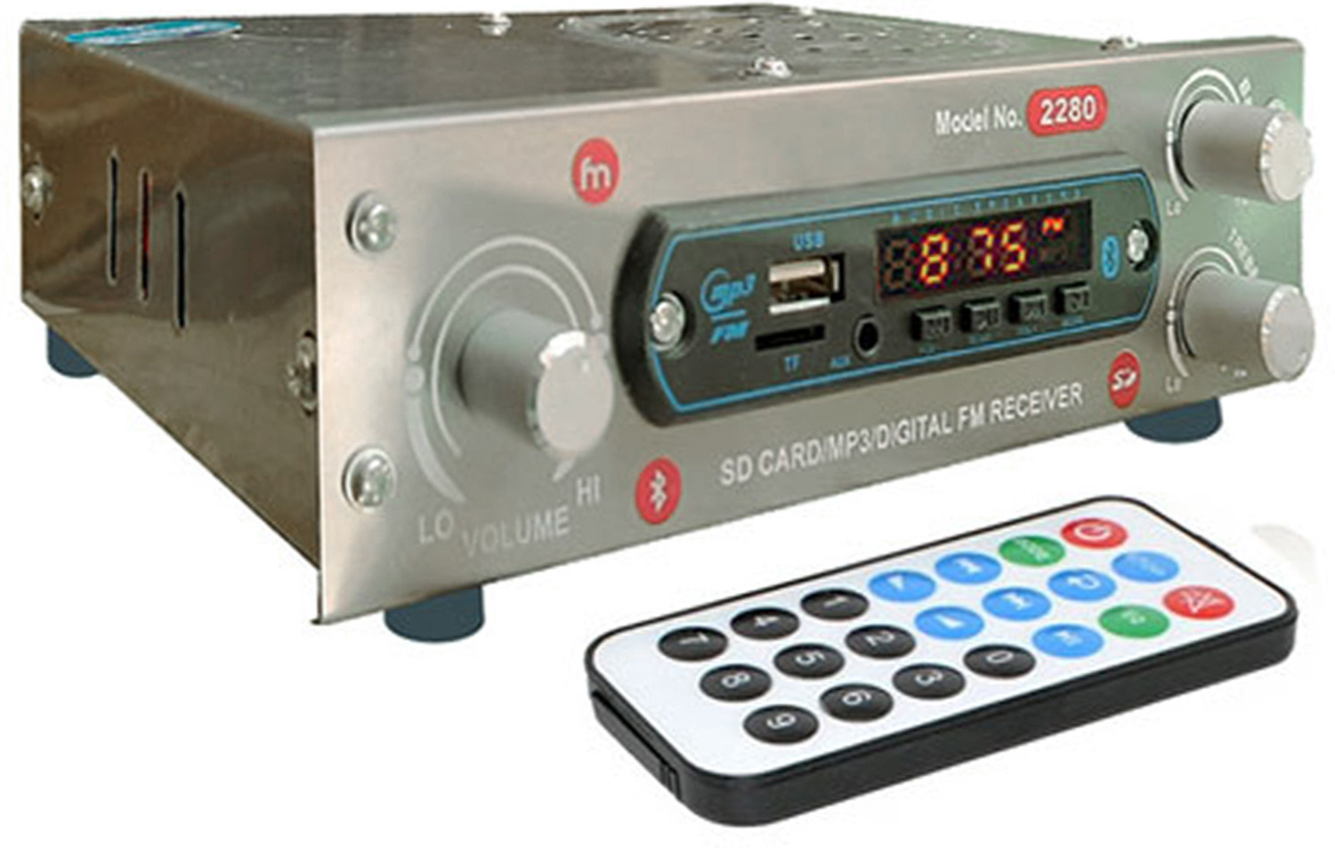 Image of Fangtooth X-1962 AC /DC Portable Fm Bluetooth Music Player with Remote FM Radio