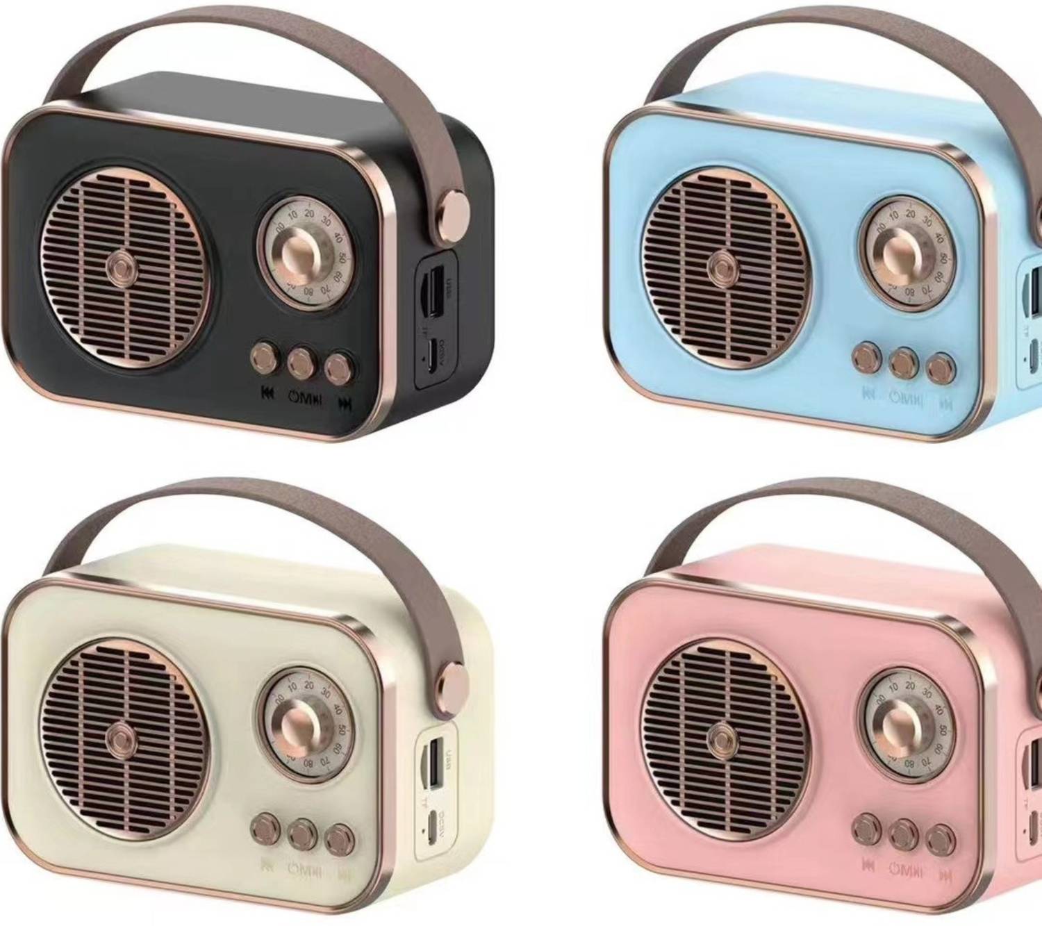 B MART Retro Bluetooth Speaker Portable Wireless Mini Radio with
