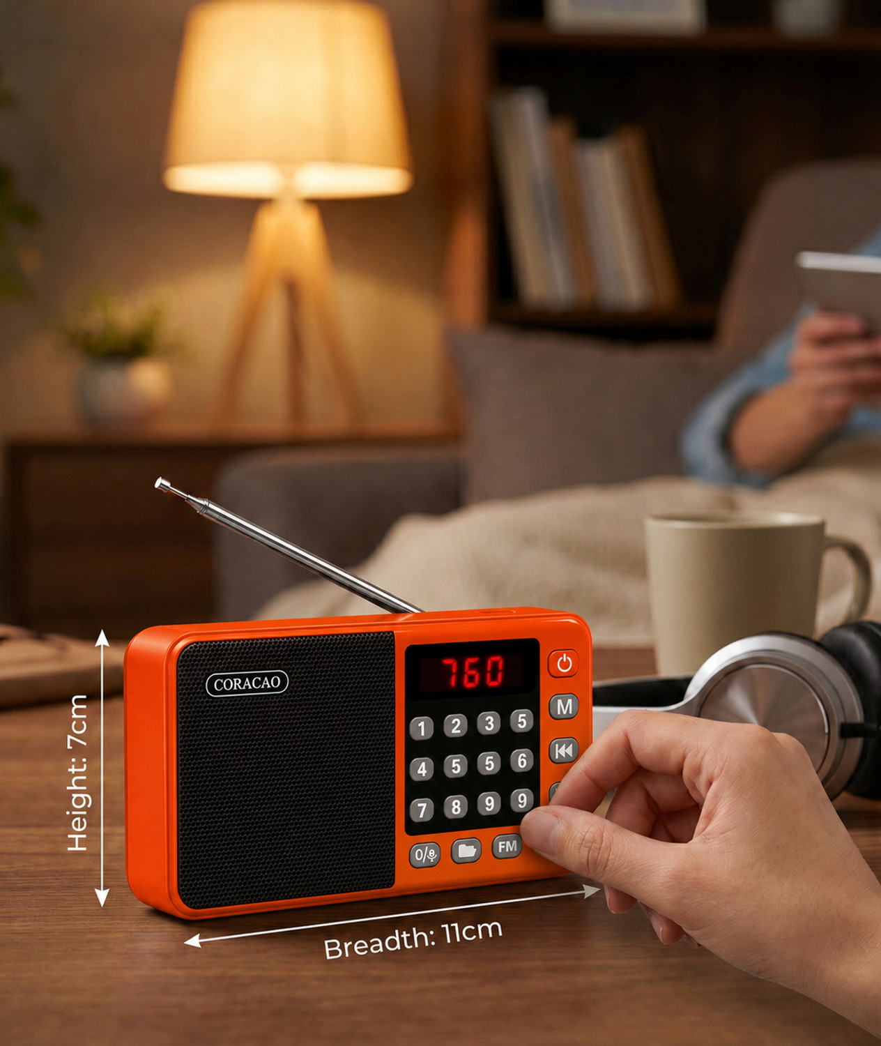 Image of Coracao Pocket Blast Bluetooth Speaker with FM , USB /SD Card and AUX FM Radio FM Radio