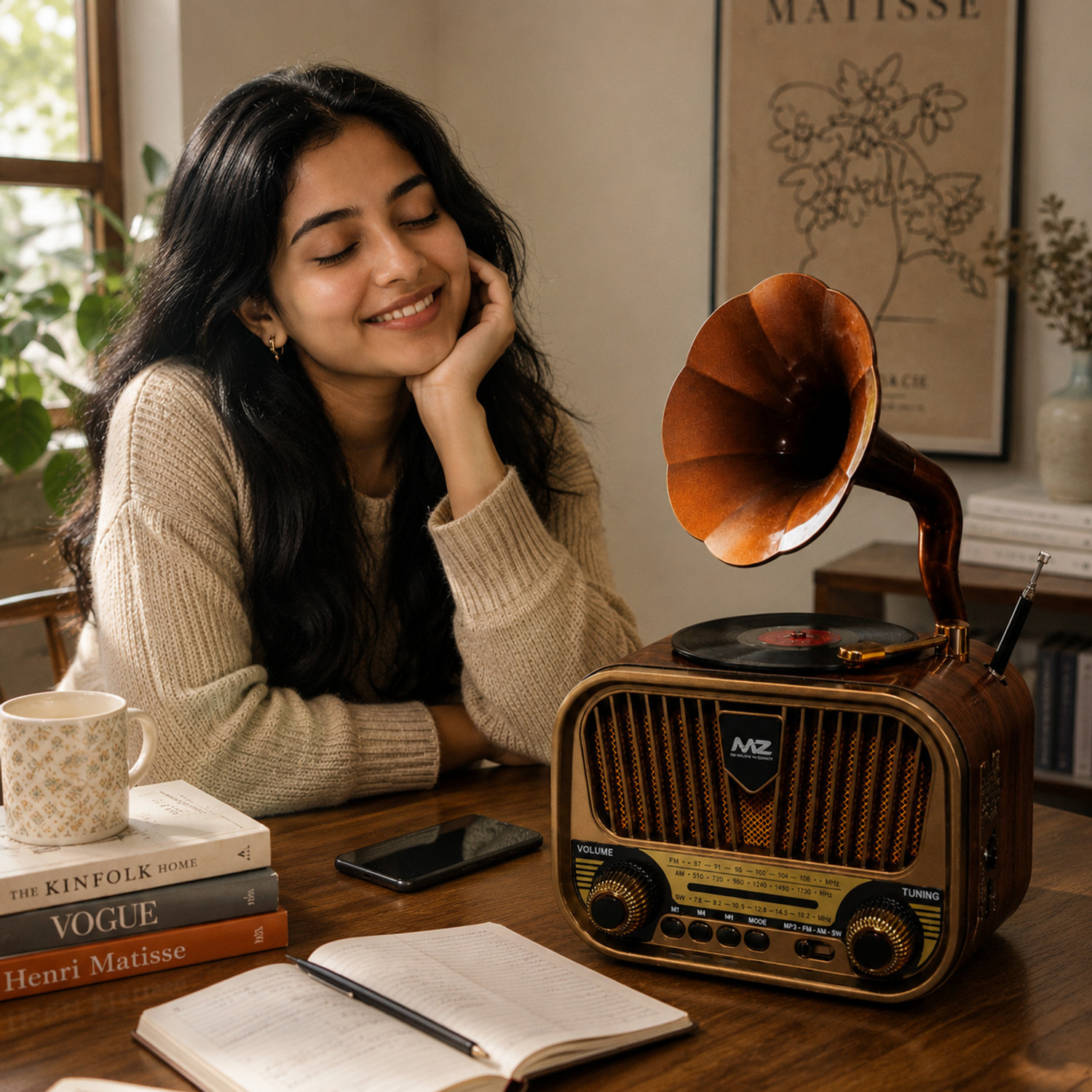 Image of AVTANE Classic Retro Bluetooth Speaker with FM, USB, AUX & Hands Free Calling Speaker FM Radio