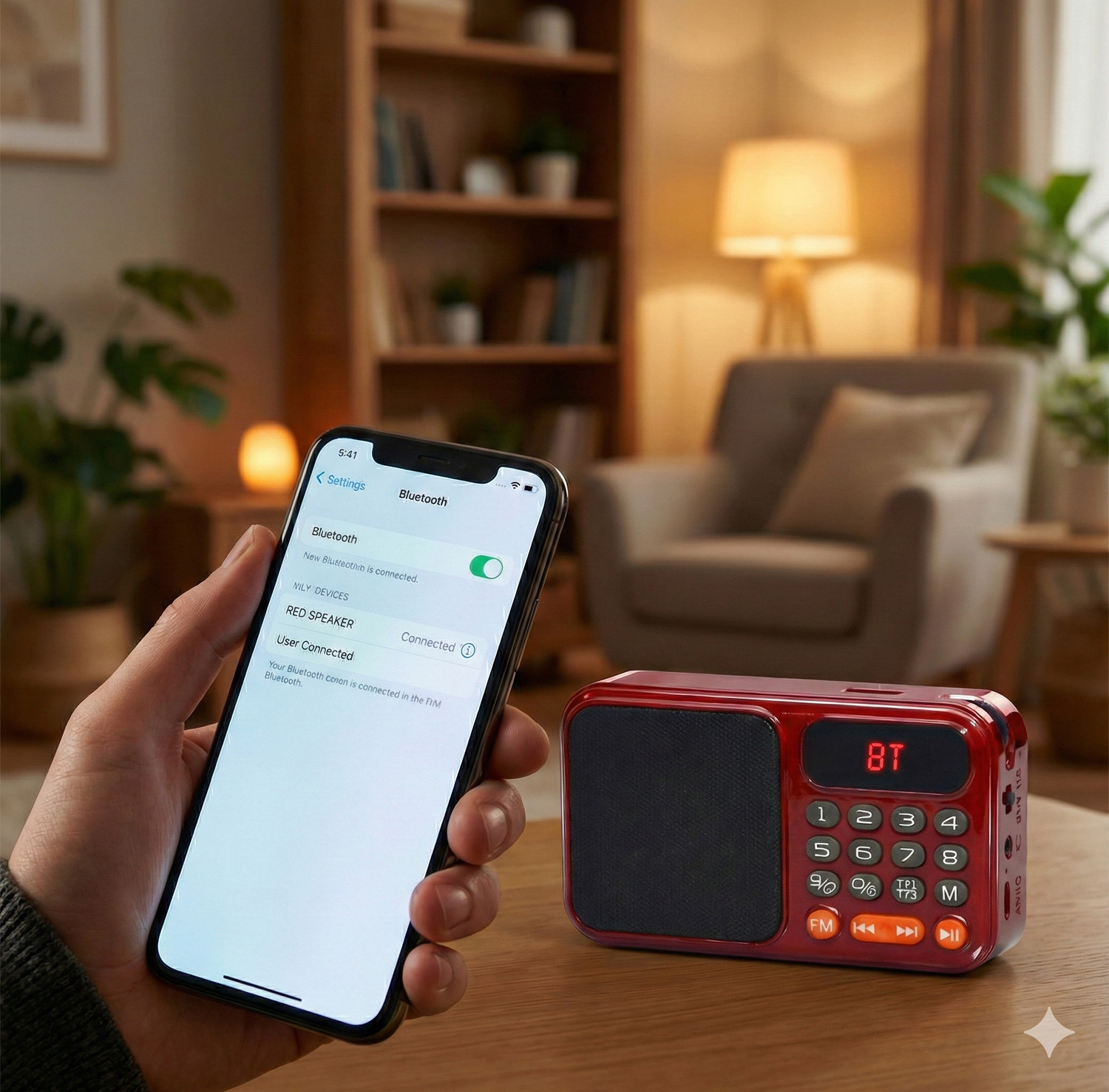 Image of Coracao Pocket FM Bluetooth Speaker with USB, SD & AUX | Portable Mini Music Player FM Radio
