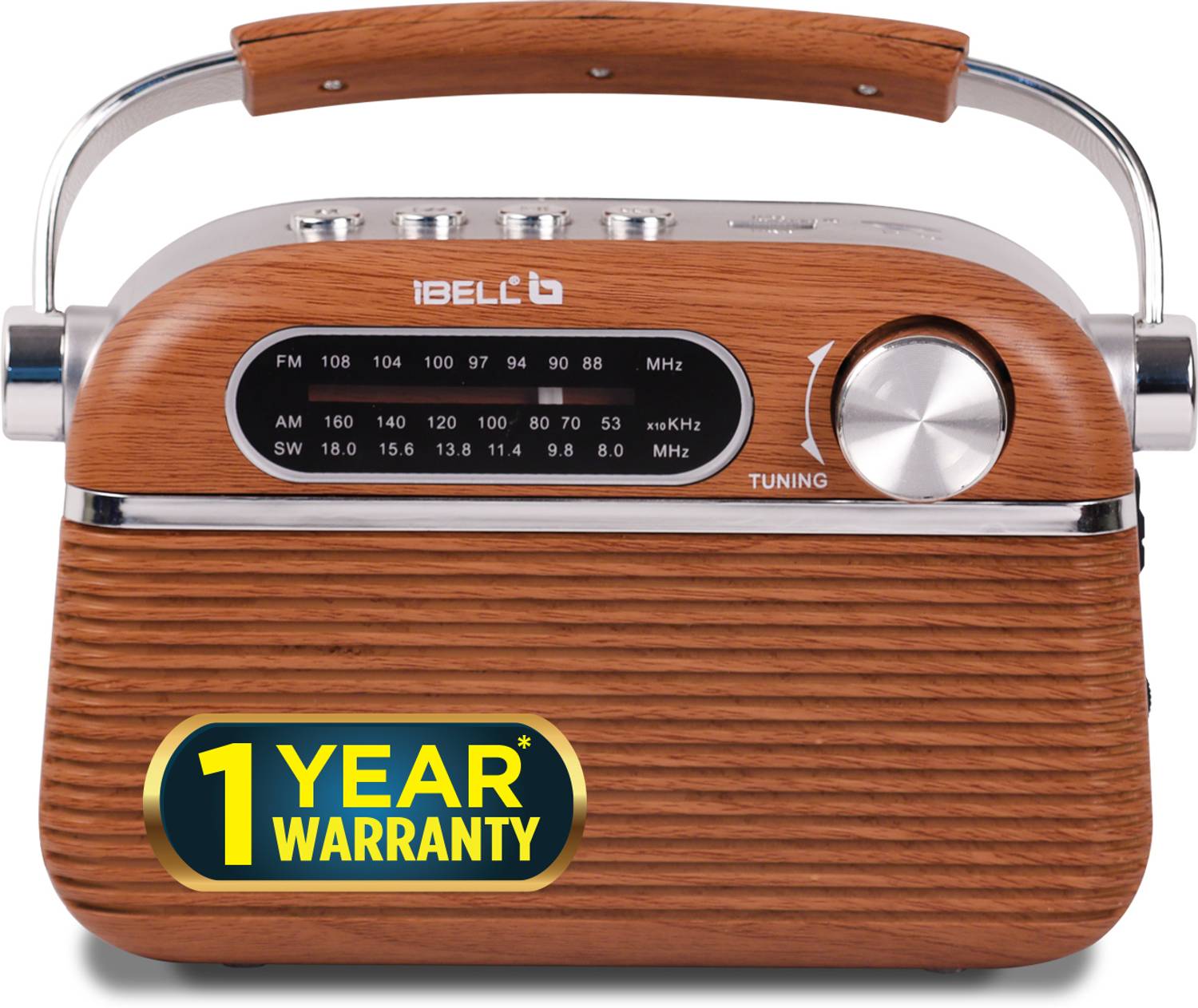 iBELL FM700BT Portable Radio with Bluetooth Speaker, USBSDMP3 Pla