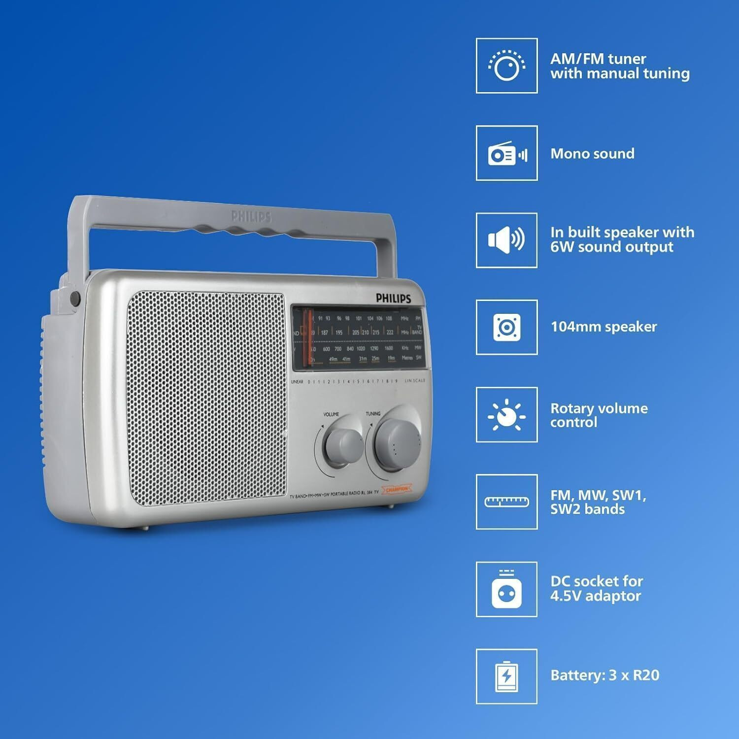 Image of PHILIPS RL384 /94 FM Radio