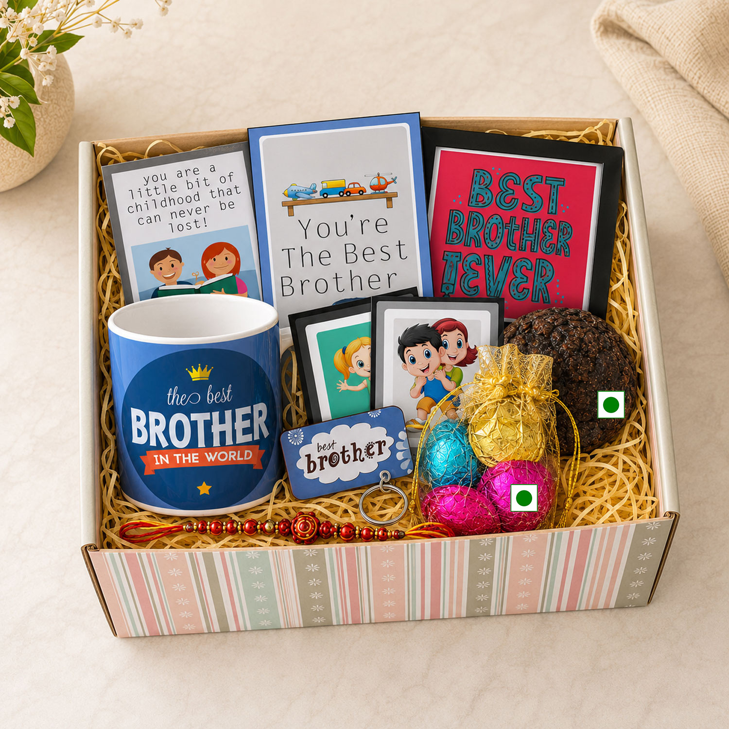 Image of Exciting Lives Best Brother Rakhi Hamper - Gift for Rakshabandhan, Rakhi, For Brother, Bro Combo
