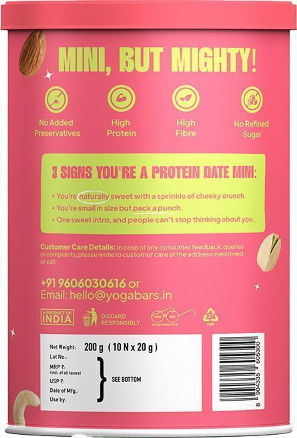 Image of Yogabar Date bites protein minis classic Dates