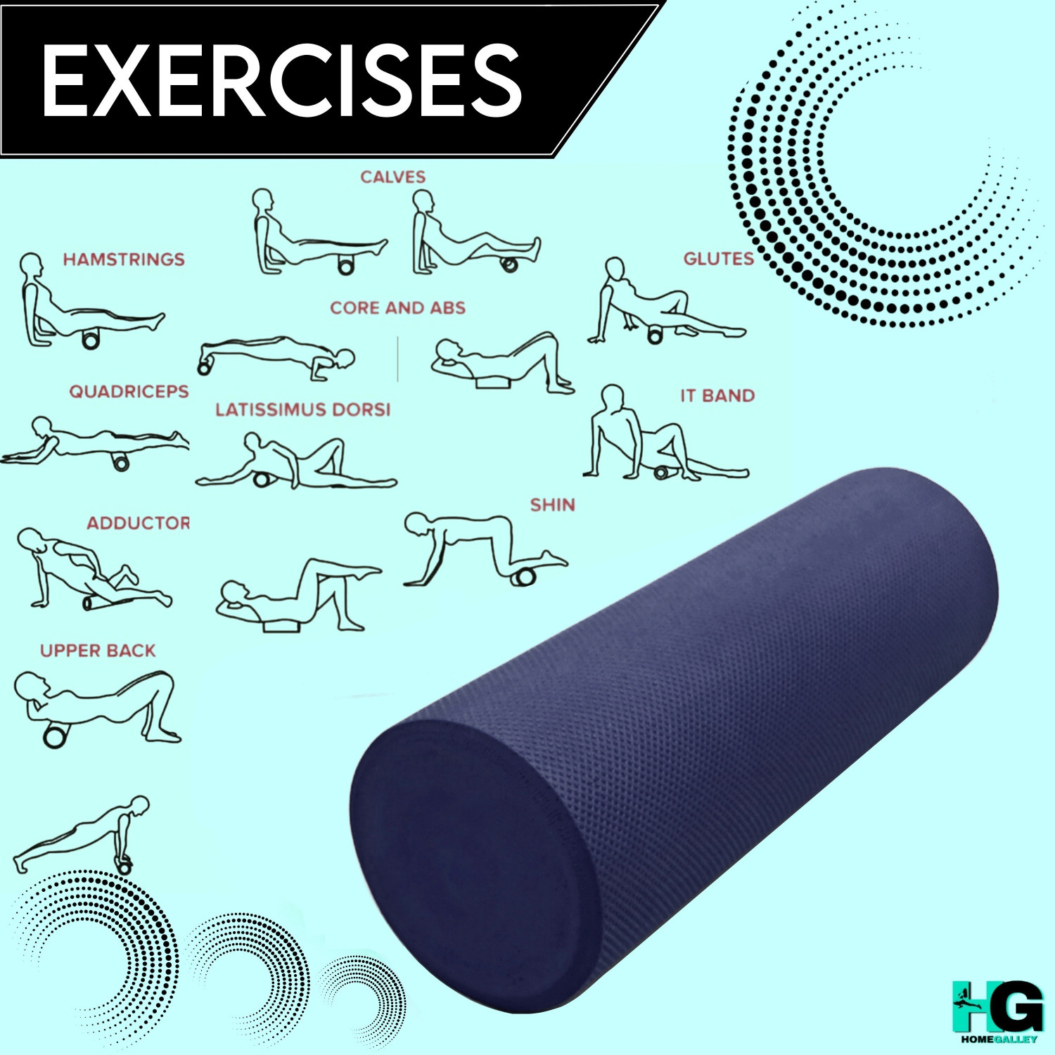 Image of HOMEGALLEY Standard Foam Roller