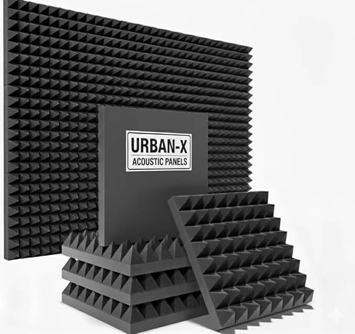 URBAN X Foam Pyramid Wall Black - Image 1