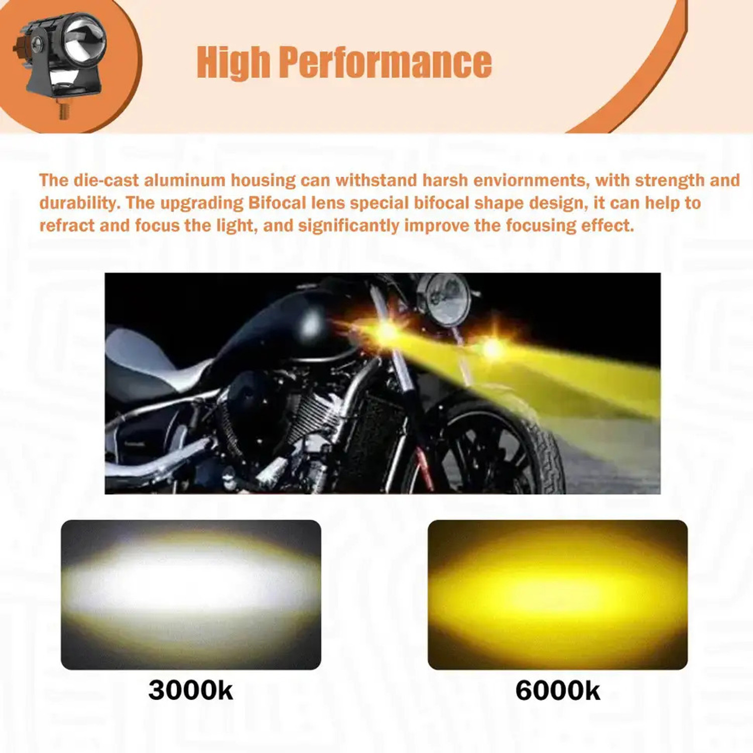 Image of shreem LED Fog Lamp Unit for Universal For Car, Yamaha, Bajaj 5 Series, 1 Series, 2 Series, 3 Series