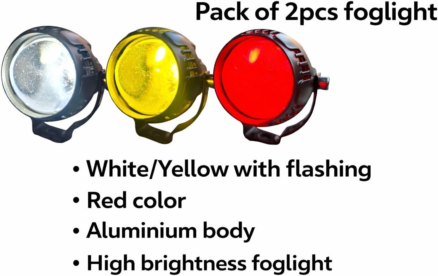 Image of BIKEBLOOM LED Fog Lamp Unit for KTM, TVS, Royal Enfield, Bajaj, Hero Universal For Car