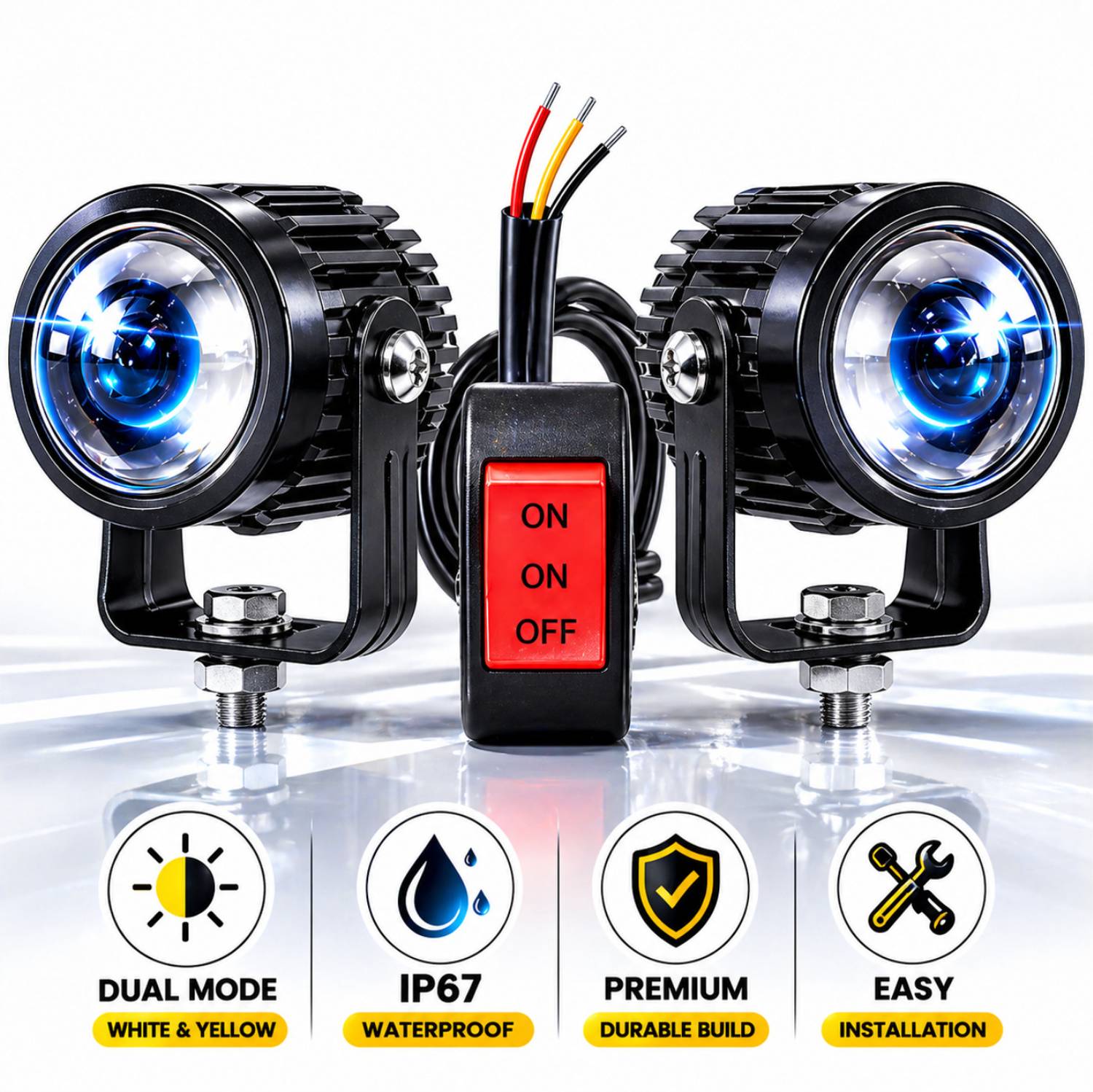 Nivoxa LED Fog Lamp for Datsun, Hyosung, Hyundai - Image 1