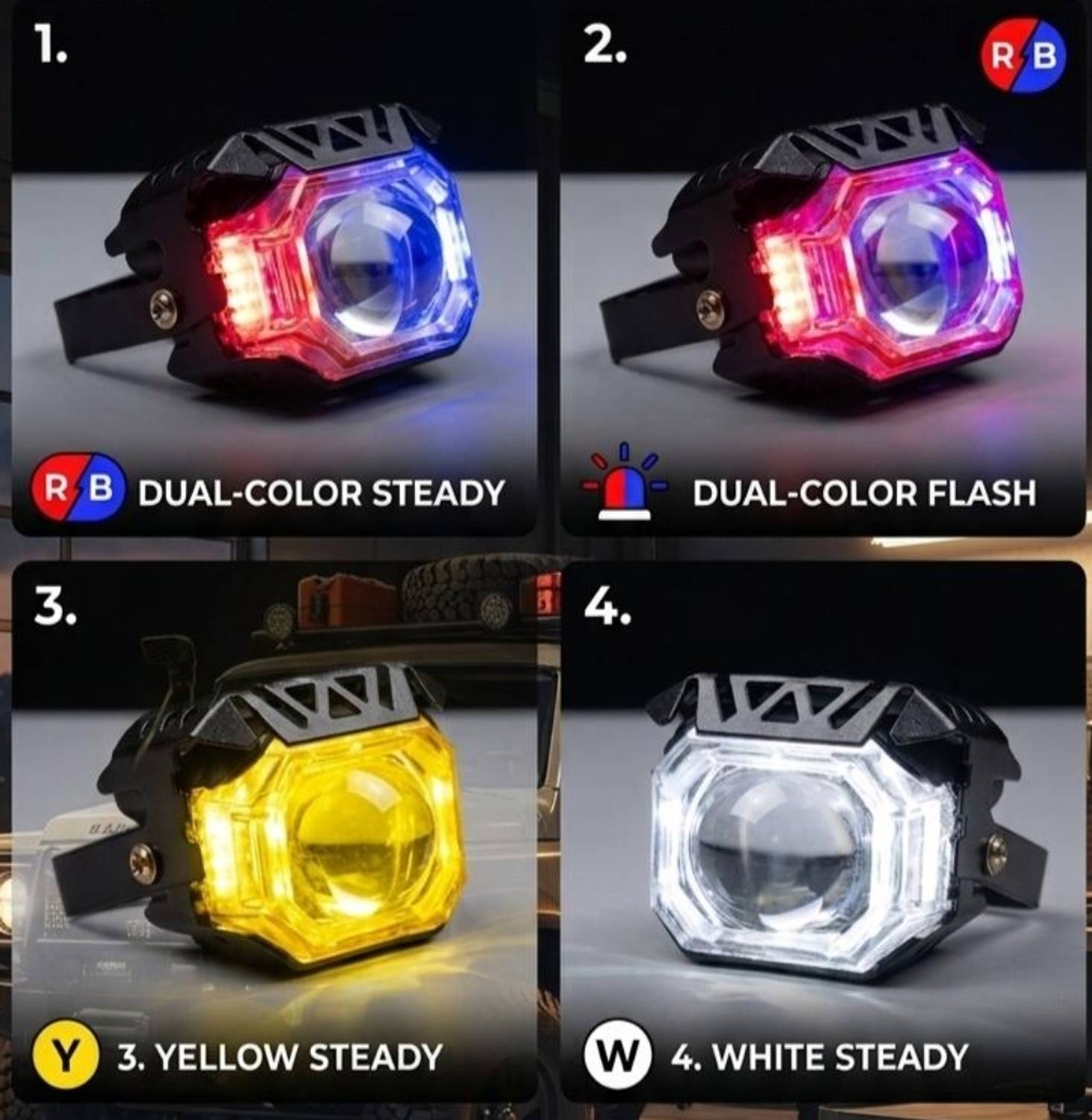 BIKEBLOOM LED Fog Lamp Unit Universal for Motorbikes and Scooty - Image 2