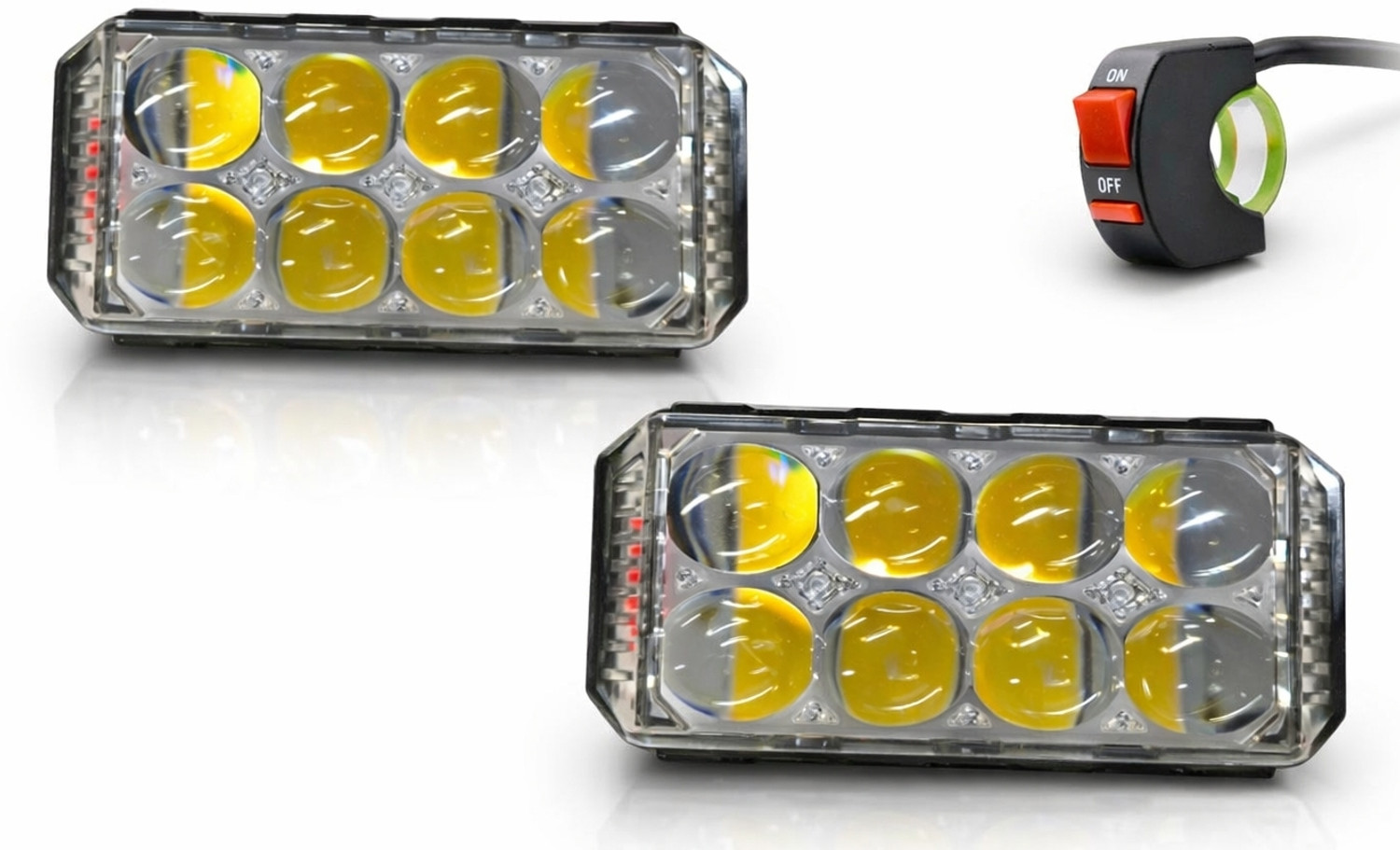 Image of BIKEBLOOM LED Fog Lamp Unit for Honda, TVS, Bajaj, Universal For Car, Hero Universal For Car