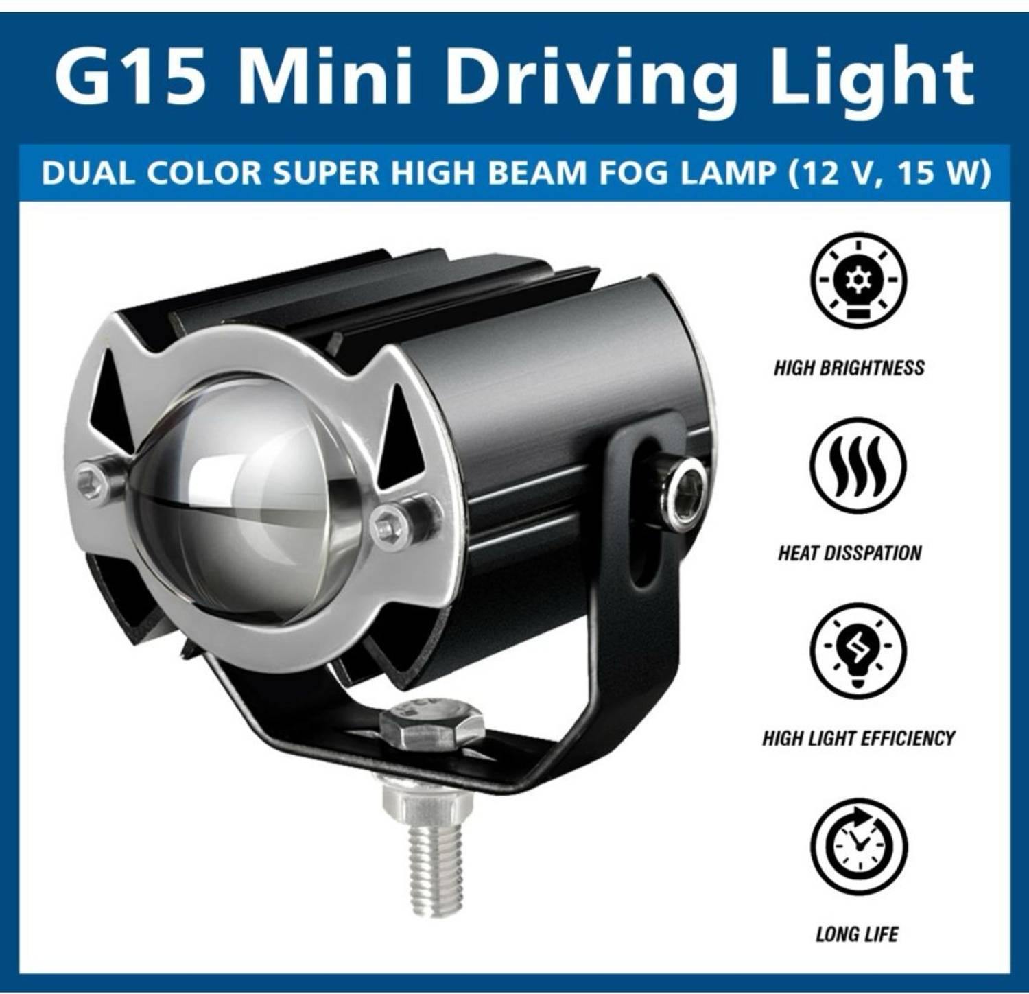 ACEOTO LED Fog Lamp Unit for Suzuki, Toyota, Mahindra, Hyundai, Ford, Chevrolet Universal For Car