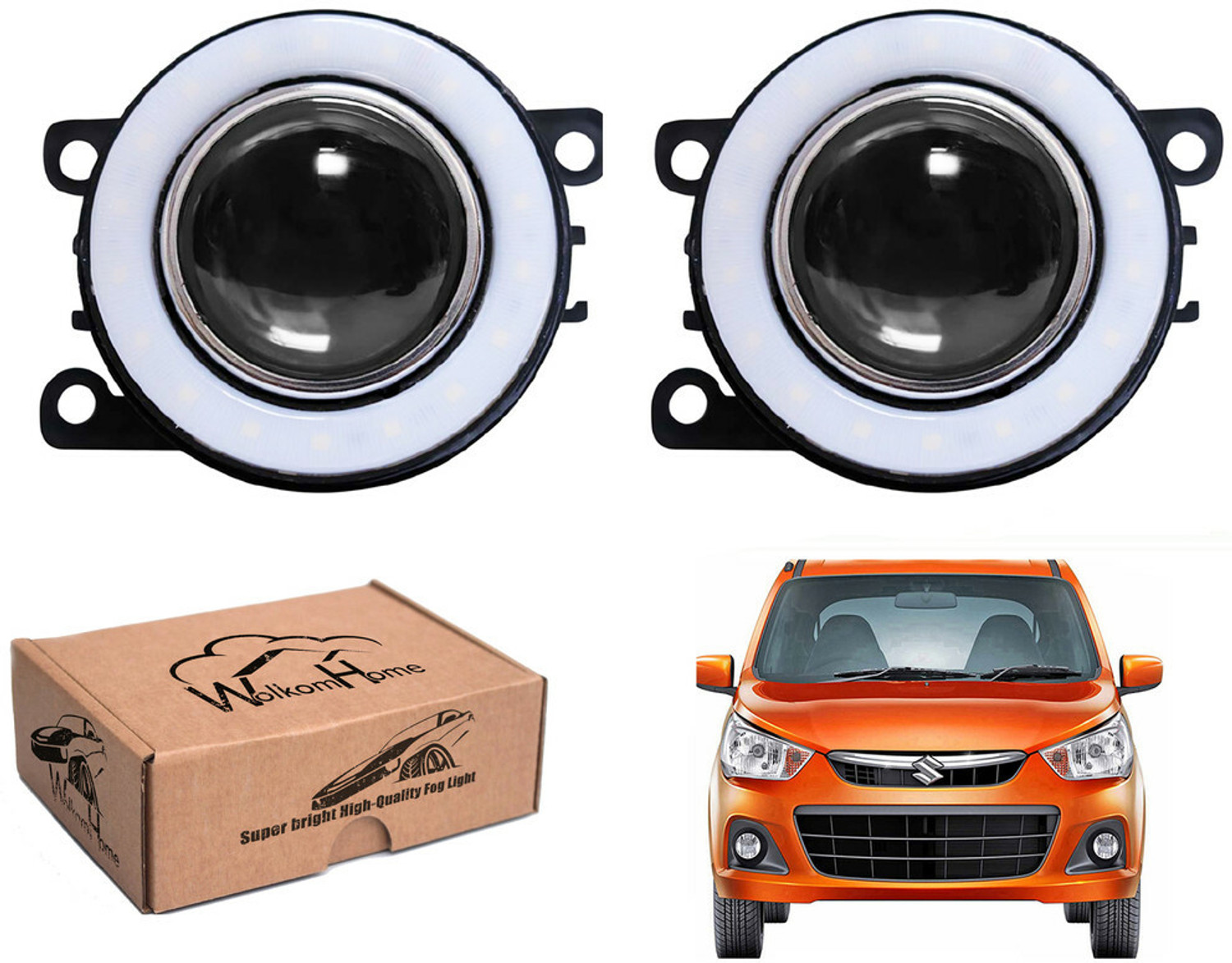 Image of WolkomHome LED Fog Lamp Unit for Maruti Suzuki Alto K10