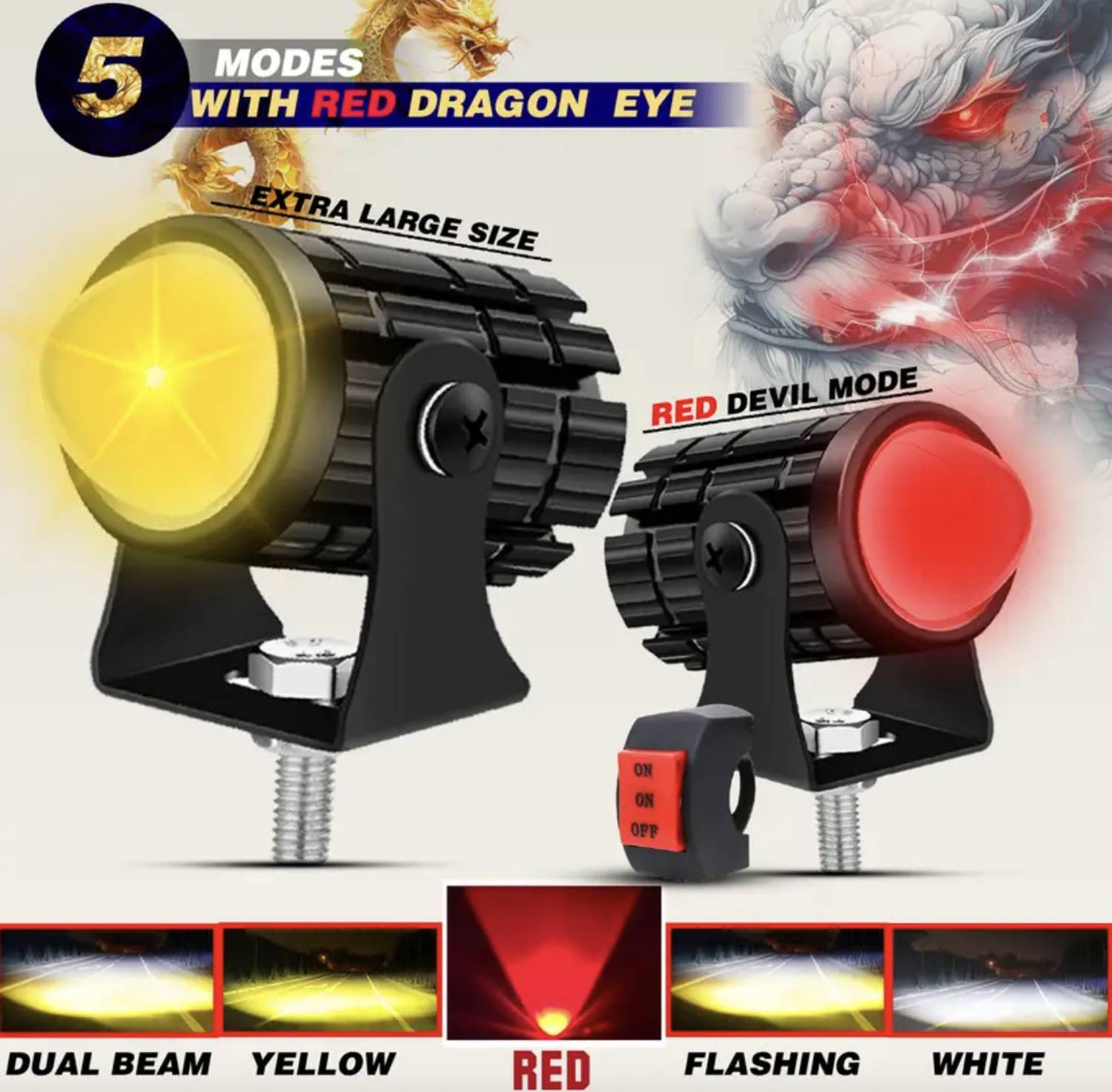 automunk LED Fog Lamp Unit for Universal Car - Image 1