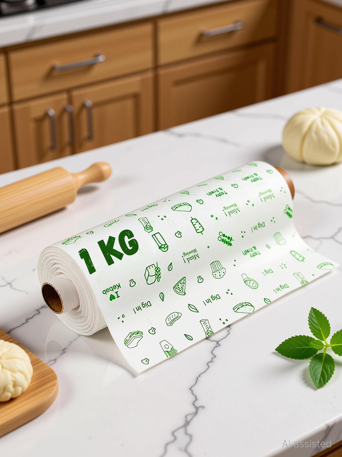 Image of SBMStores butter paper for roti | food wrapping paper | Parchment Paper (100 m) Foil Holder
