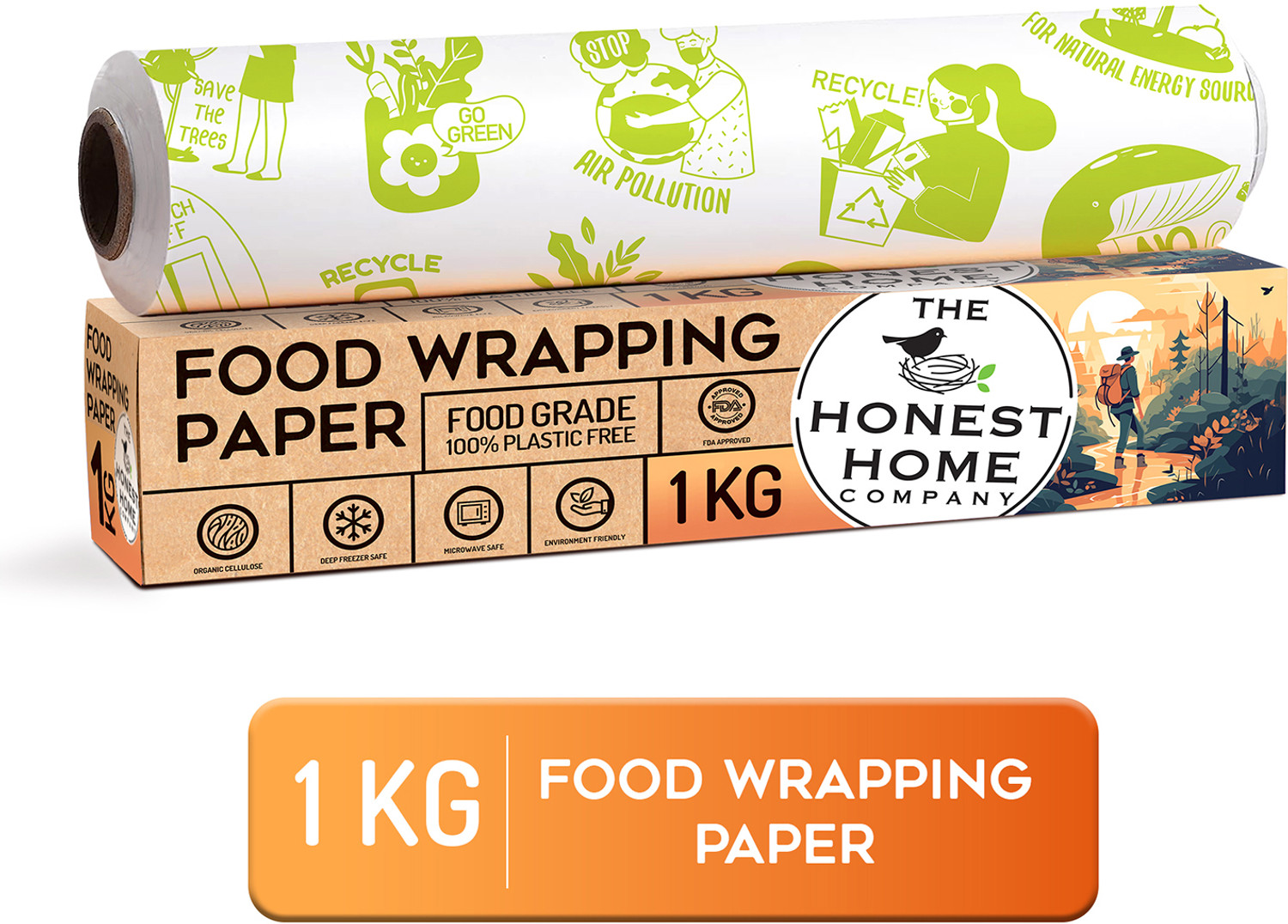 Image of The Honest Home Company Food Wrapping Paper Parchment Paper