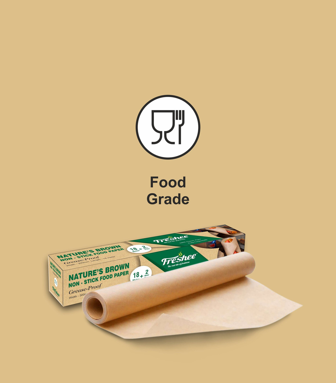 Image of Freshee Nature's Brown Non-stick Food Paper Shrinkwrap