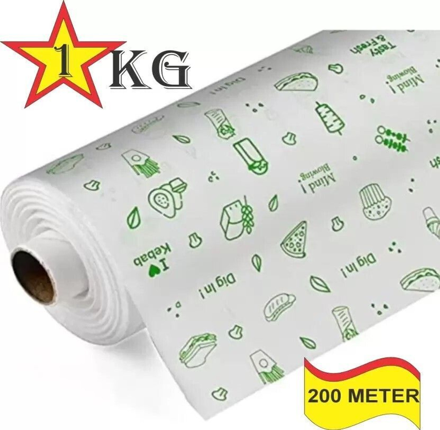 Image of Foodpak FOOD WRAPPING PAPER /PAPER FOIL /BUTTER PAPER /ROTI WRAP parchment paper (1kg) Parchment Paper