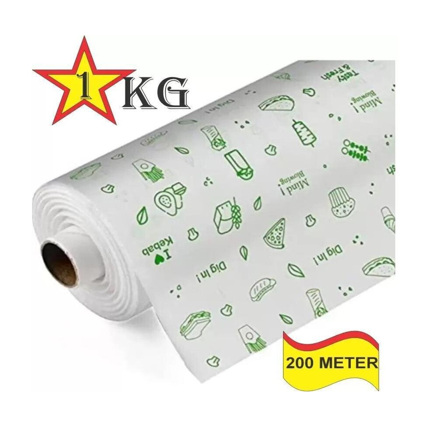 Image of Foodpak FOOD WRAPPING PAPER /PAPER FOIL /BUTTER PAPER /ROTI WRAP parchment paper (1kg) Parchment Paper
