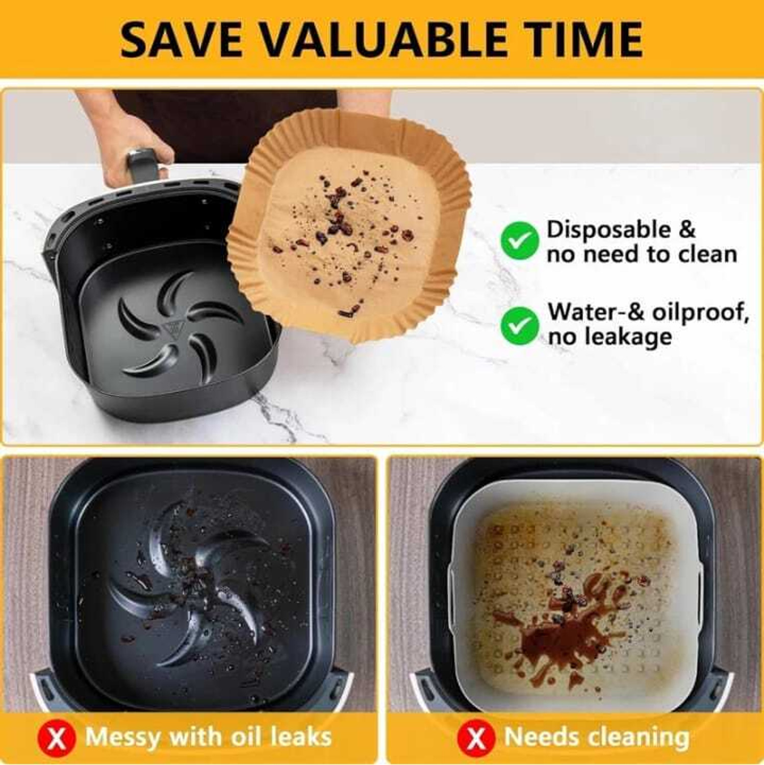 Image of Dee wrapping paper 100 Air liner tray Air Fryer