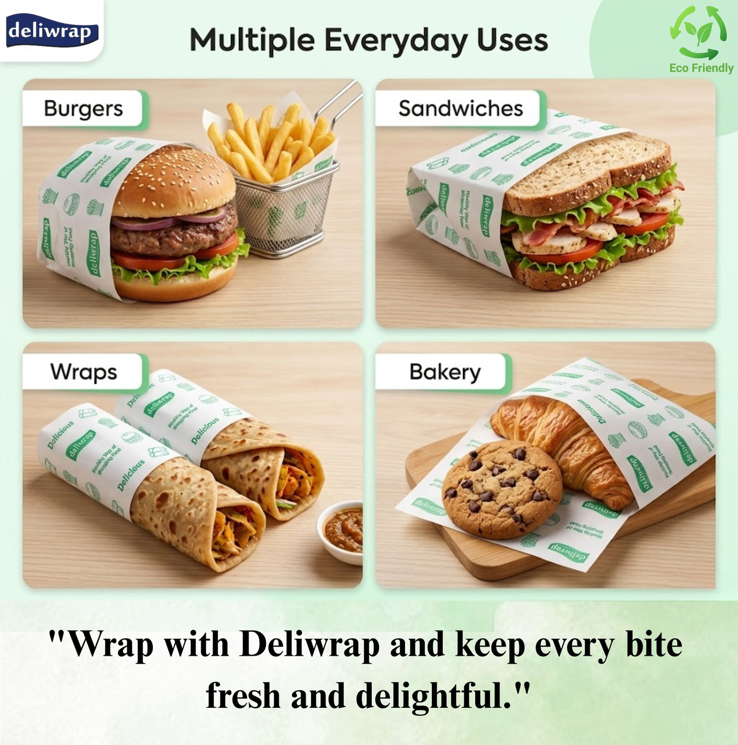Image of Kcofoil 50m Food Wrapping Paper Roll 500g | Greaseproof Butter Paper Parchment Paper