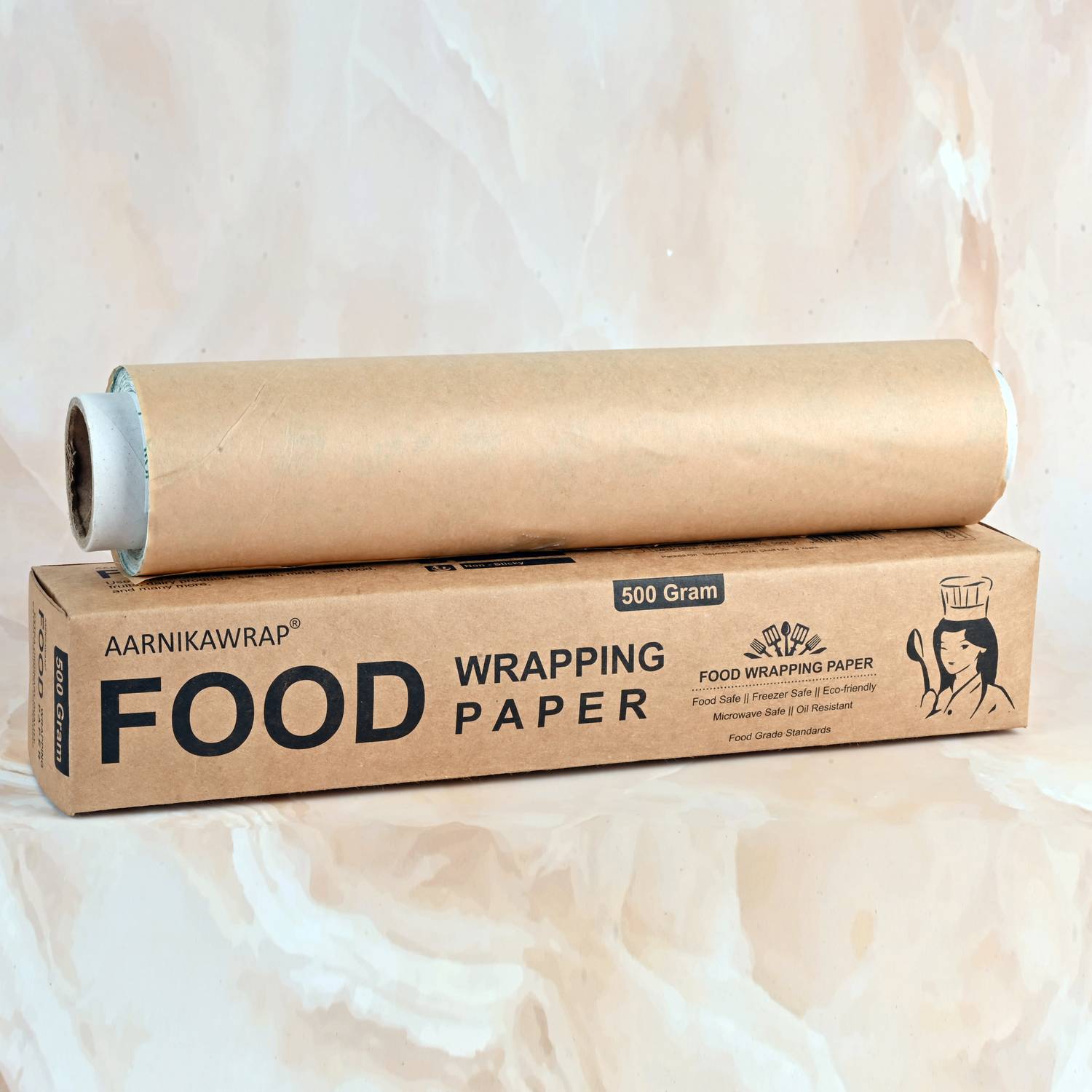 Aarnikawrap Food Wrap Paper 1/2 Kg, Food Grade, Microwave Safe, 100% Hygienic & Ecofriendly Parchment Paper