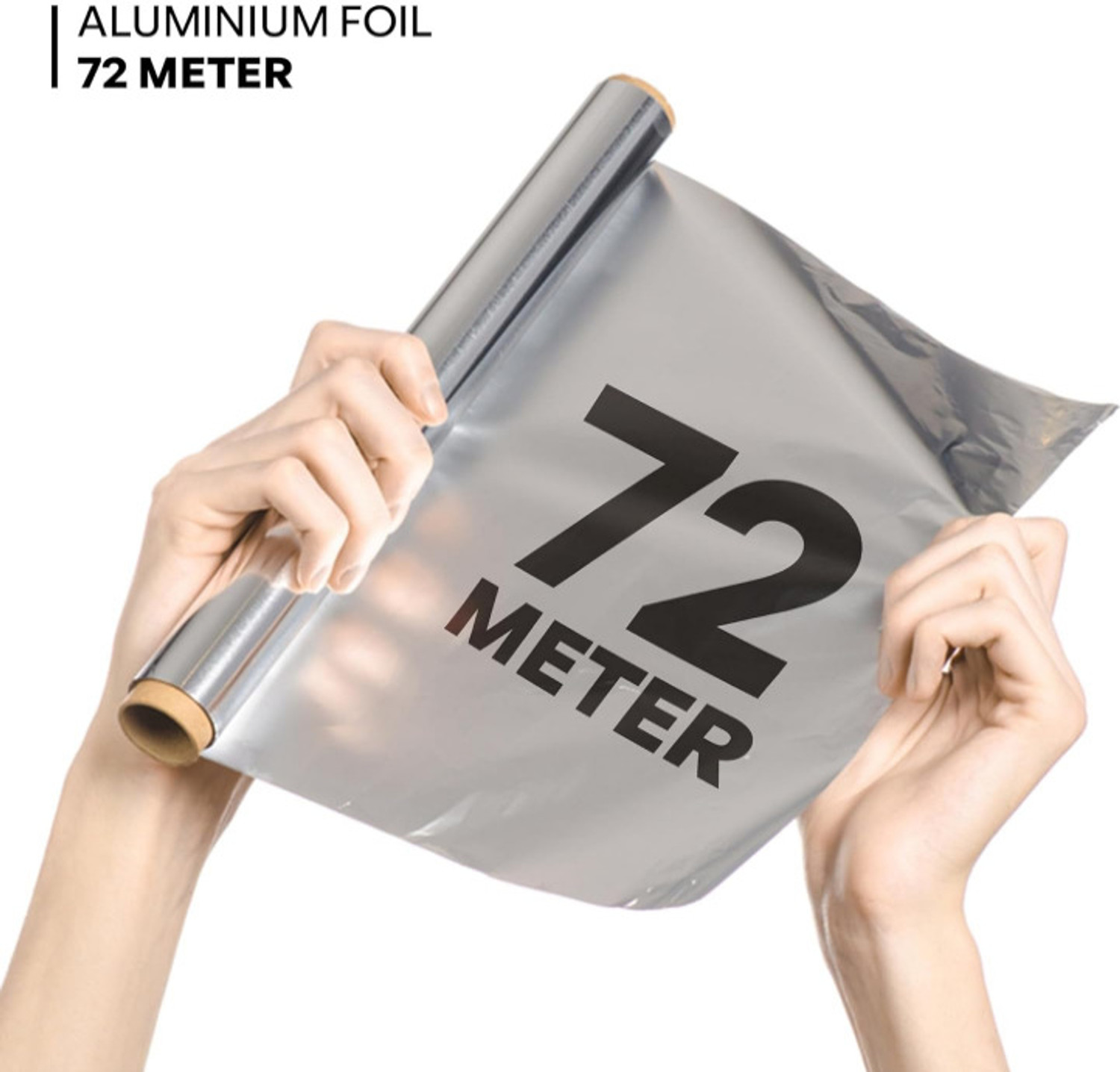Image of liftoff Food Grade Aluminium Foil Roll | Strong & Shiny Kitchen Foil 72 M Aluminium Foil