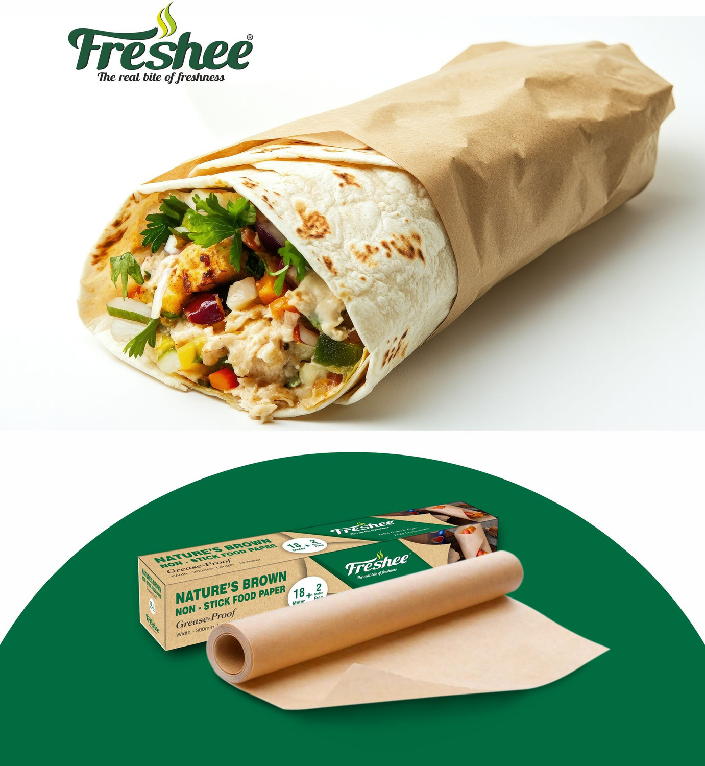Image of Freshee Nature's Brown Non-stick Food Paper Shrinkwrap