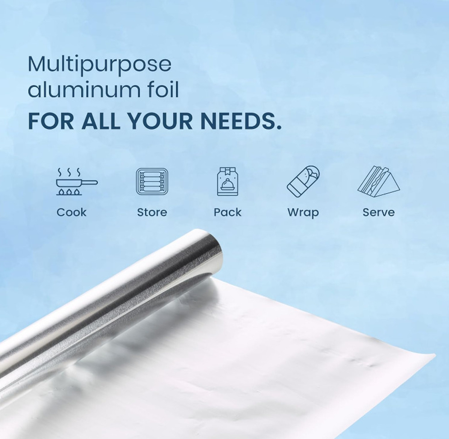 Image of liftoff Aluminium Foil Paper Food Grade Kitchen Wrapping Foil Aluminium Foil