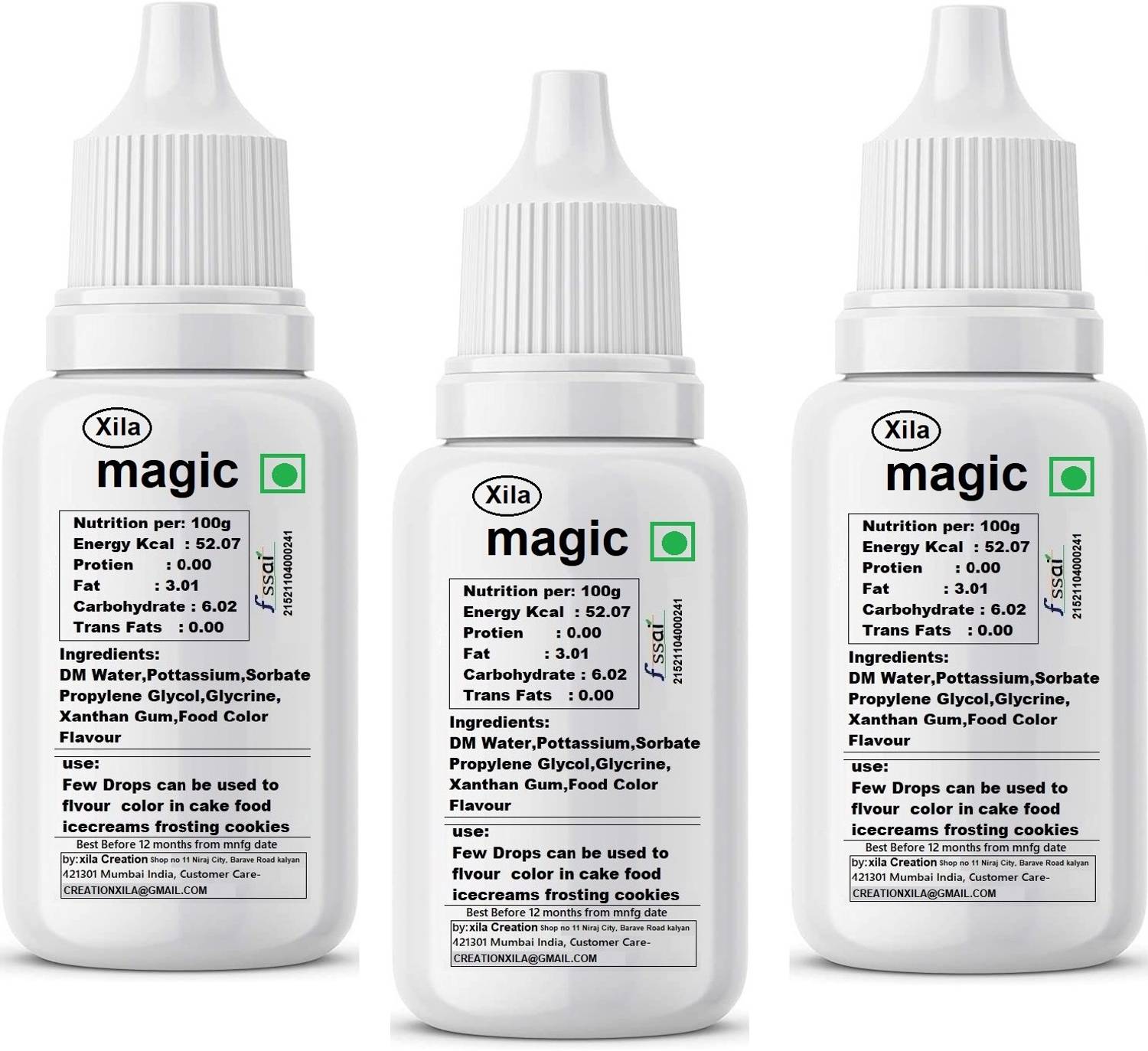 Xila Magic (Mango, Pineapple, Orange) Essence icecreams shakes