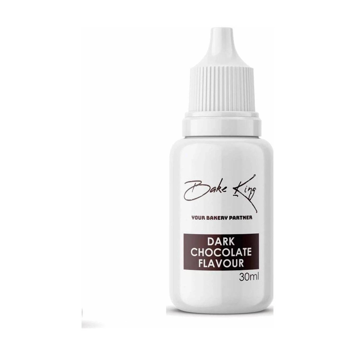 Bake King Dark Chocolate Flavour 30ml Essence for Baking Cakes, Jams, Jelies, Cookies, Ice Creams, Shrebats and Puddings Essence for Cake Making (Dark Chocolate Flavour 30ml) Chocolate Liquid Food Essence