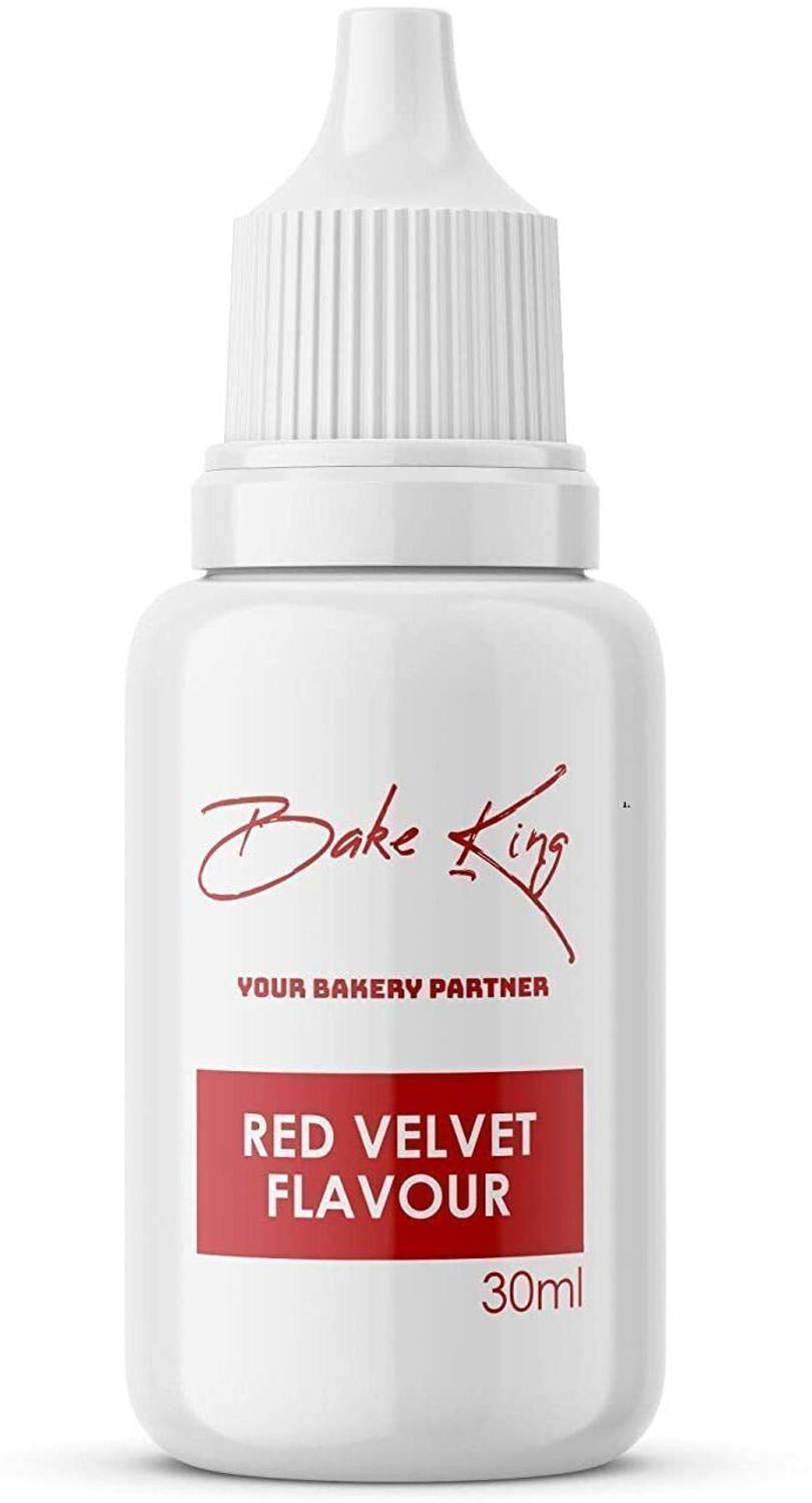 Bake King Red Velvet Flavour Essence for Baking Cakes, Jams, Jelies, Cookies, Ice Creams, Shrebats (Red Velvet Flavour, 30ml) Rose Liquid Food Essence