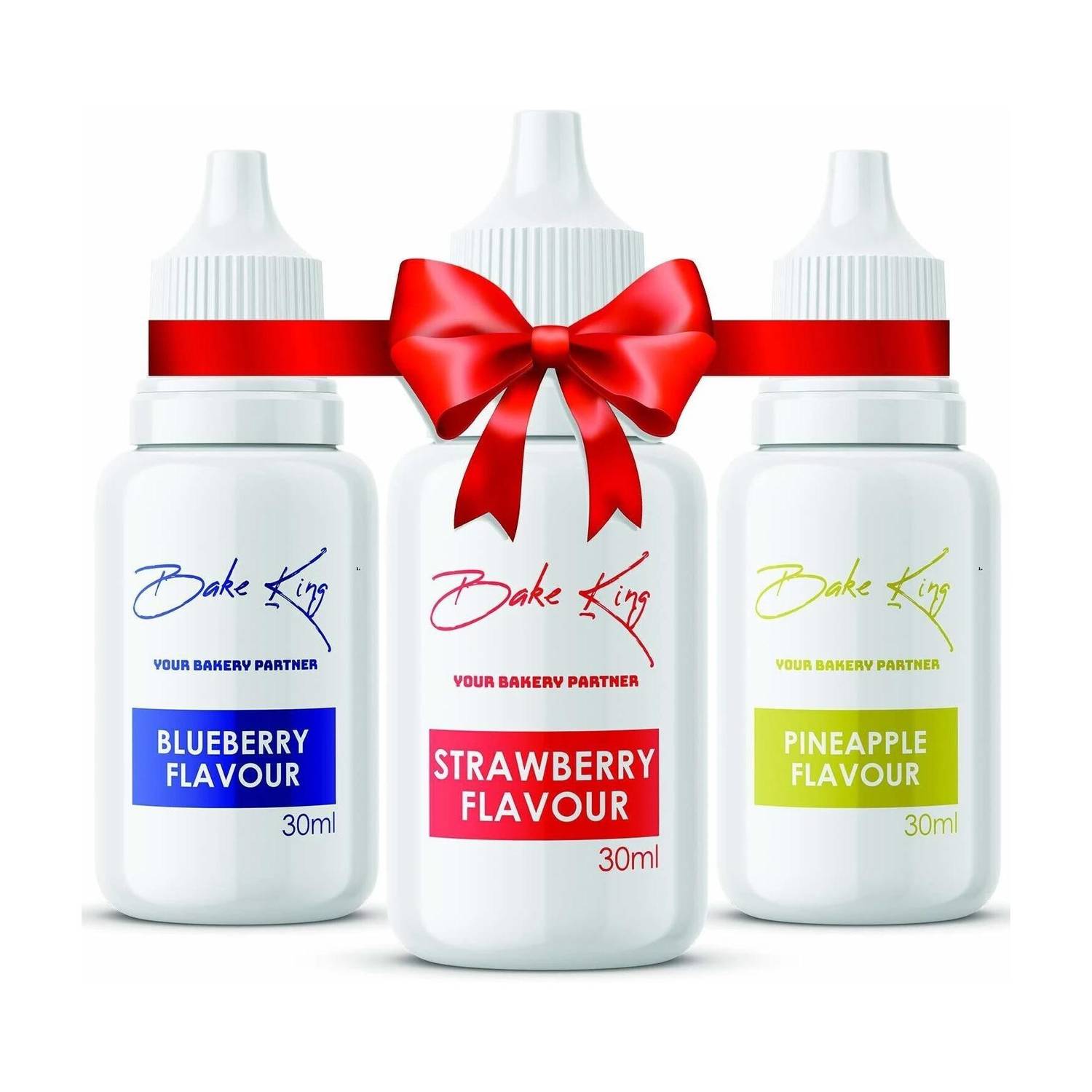 Bake King Combo of Blueberry, Strawberry and Pineapple Flavour 30ML Each Essence for Baking Cakes, Jams, Jelies, Cookies, Ice Creams and Puddings Liquid Food Essence (Set of 3) Blueberry Liquid Food Essence