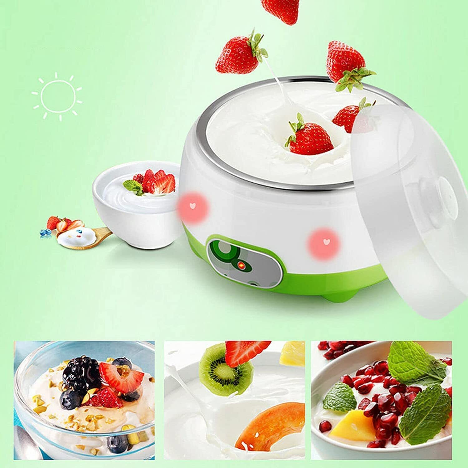 Image of BHAVRUTT Yogurt Maker Machine, Electric dahi curd Maker auto off Yogurt Maker