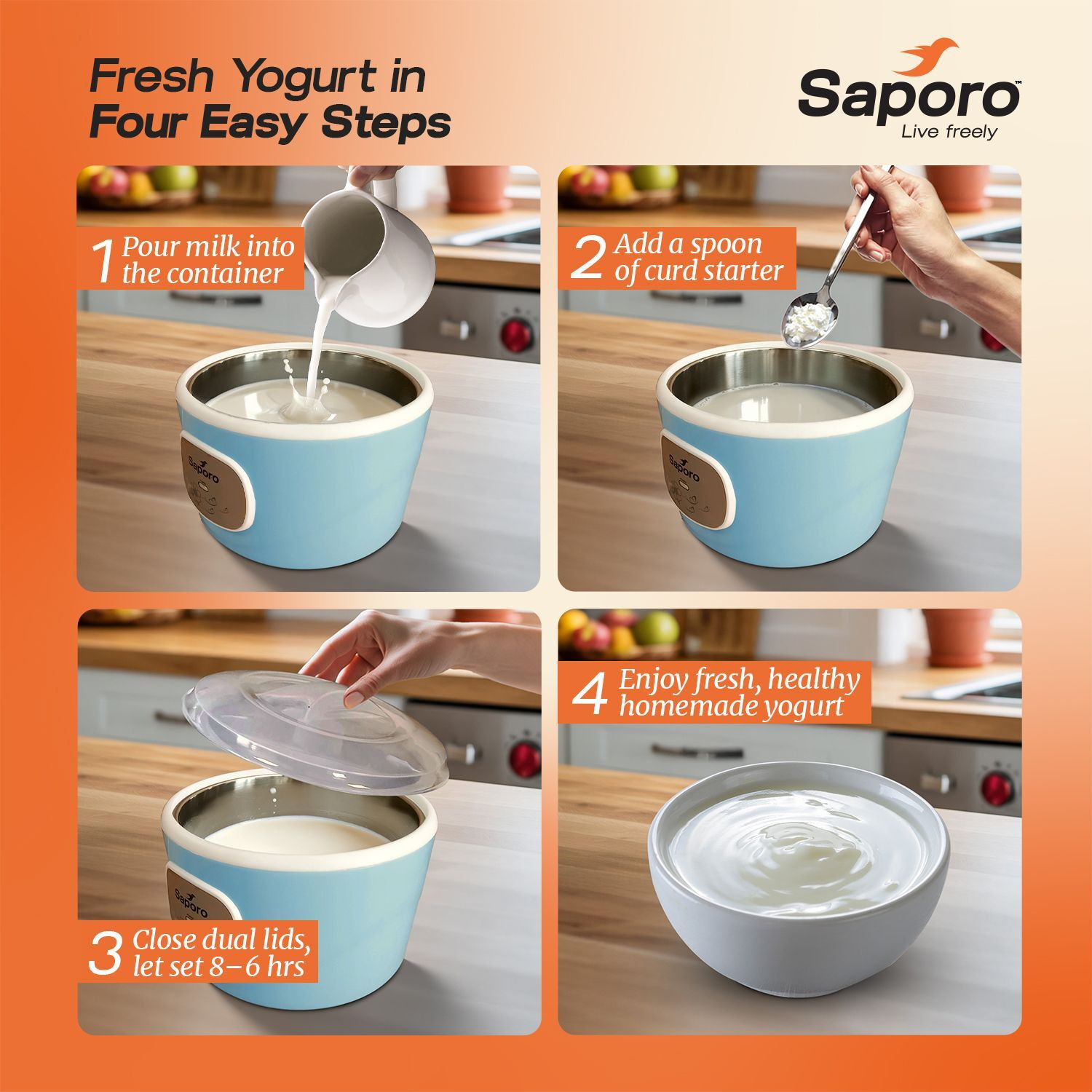 Image of SAPORO FitCurd Yogurt Maker
