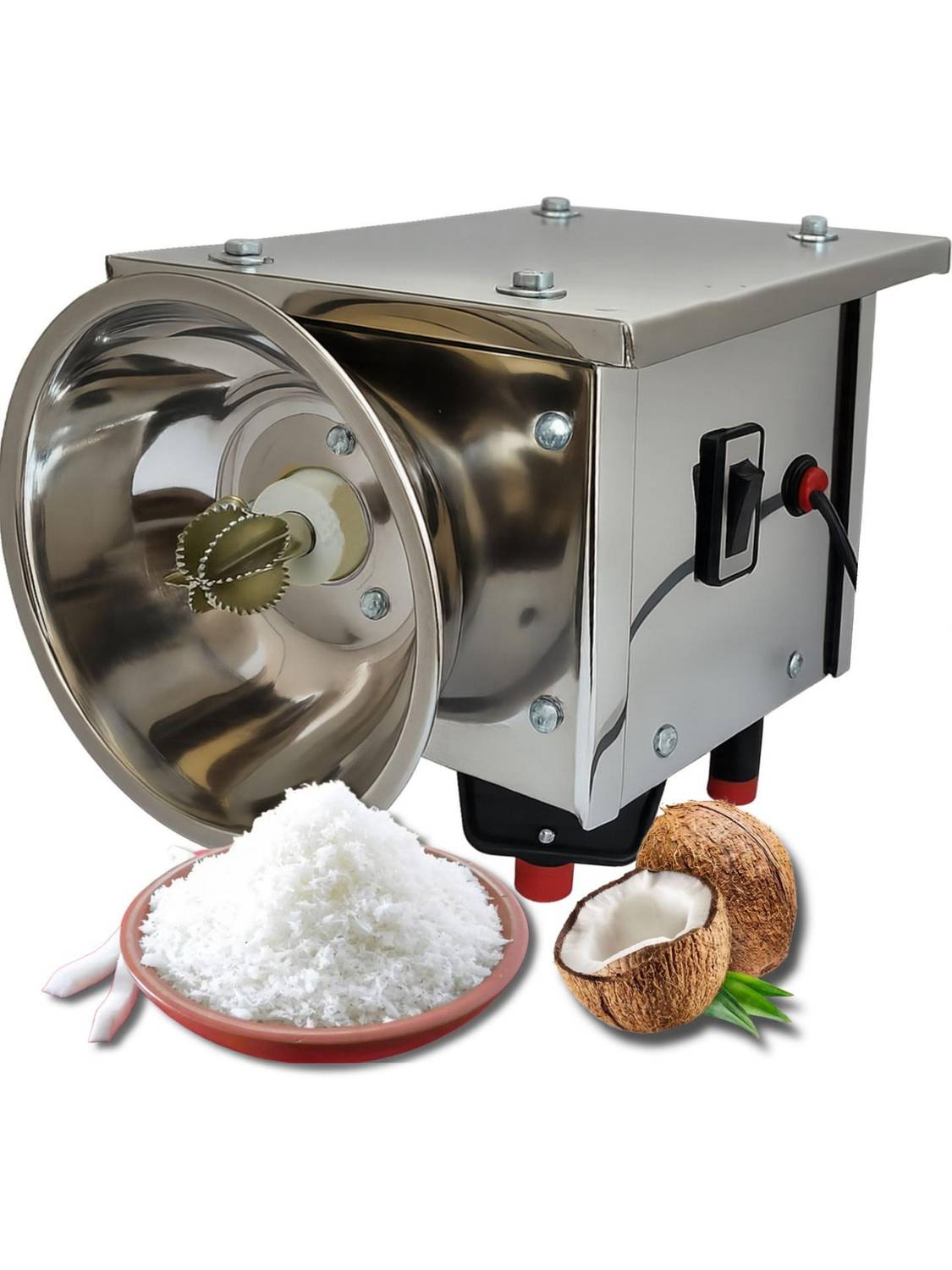 BRINDS Coconut Scraper - Full Stainless Steel Body - Electric (Full Steel -Bigg, 2L) 220 W Food Processor