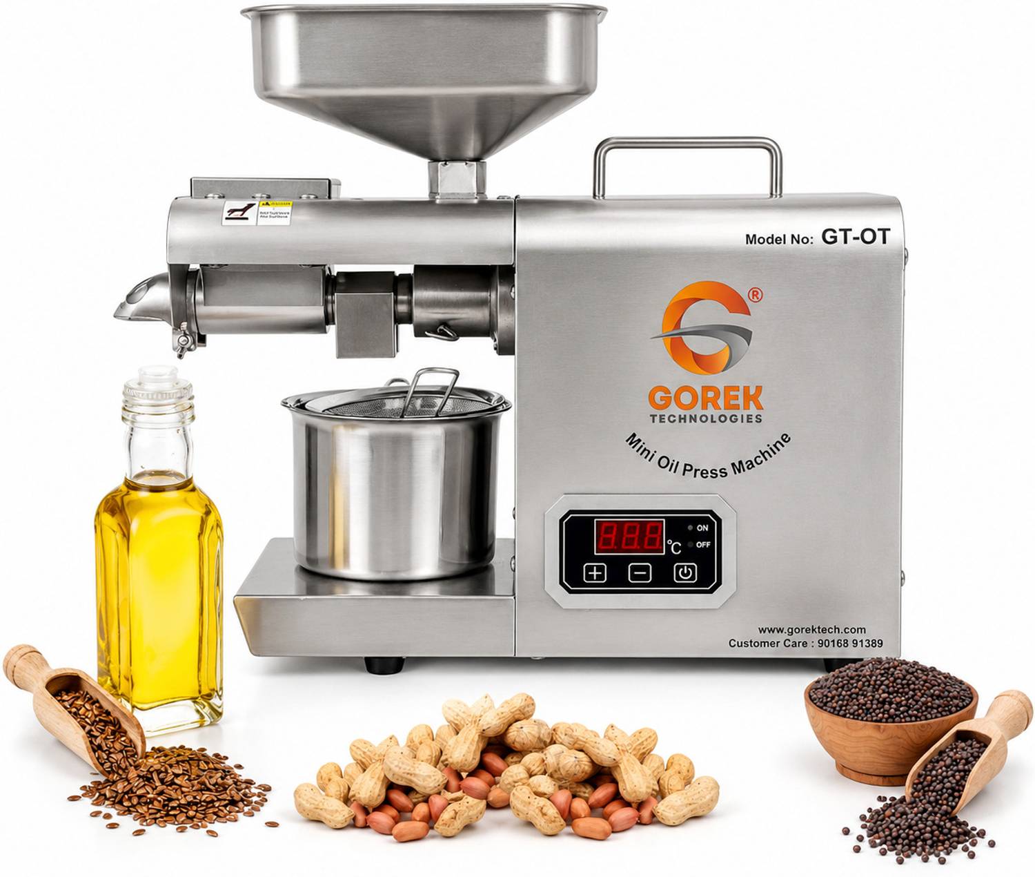 gorek technologies GT-OT Oil Press/Maker Machine With Simplified Digital Temp Controller 600 W Food Processor — Food Processors & Choppers