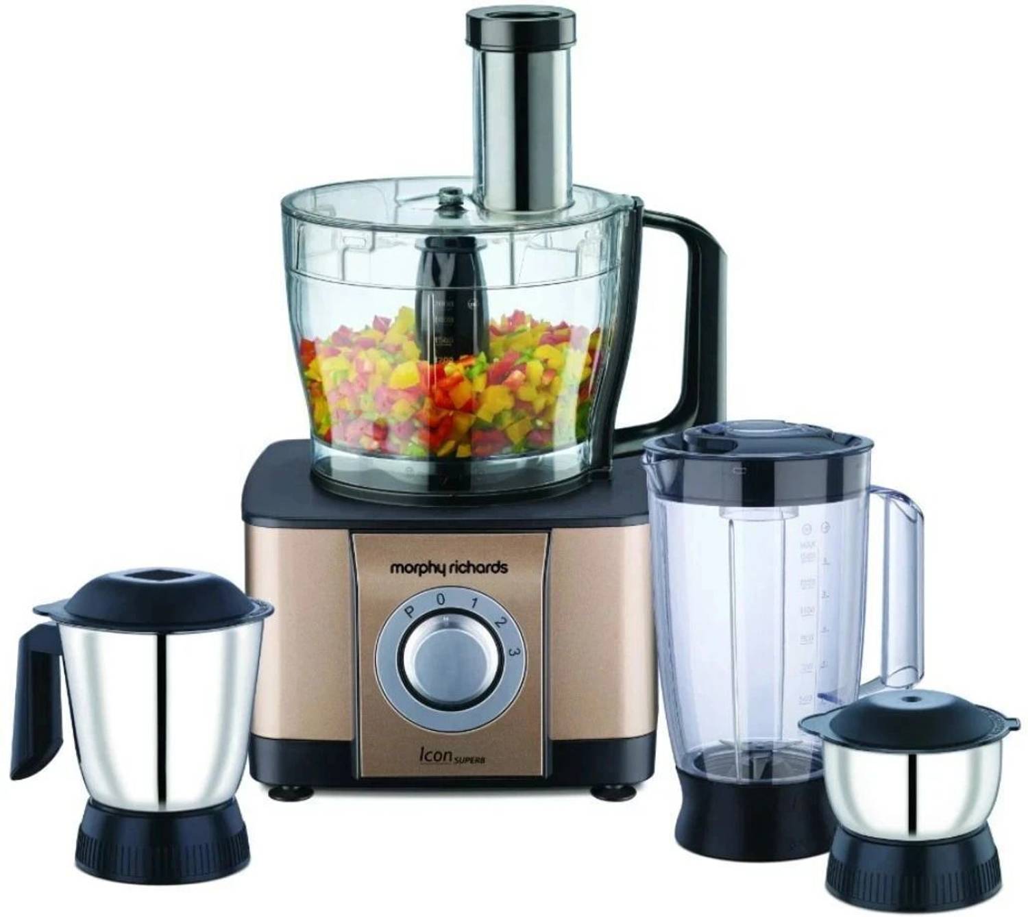 Morphy Richards Icon Superb 1000 W Food Processor (Multicolor)