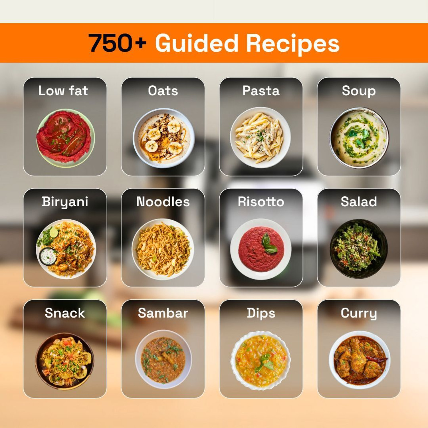 Image of Upliance 1.0 AI Cooking Assistant, 750+ Recipes & Chop, Saute, Stir, Knead Modes, 1000 W Food Processor
